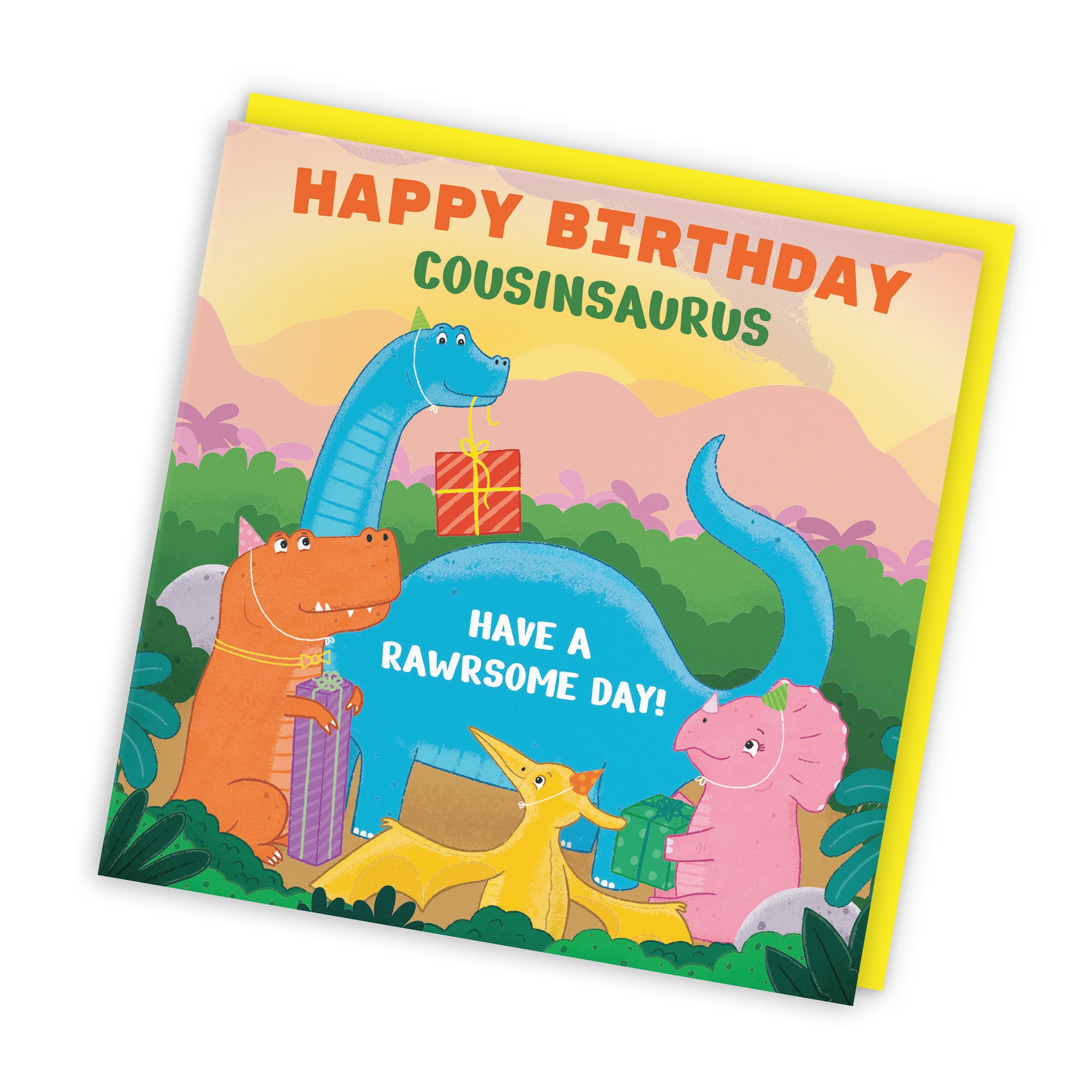 Cousin Birthday Dinosaur Party Children's Card Imagination - Default Title (LG01923)
