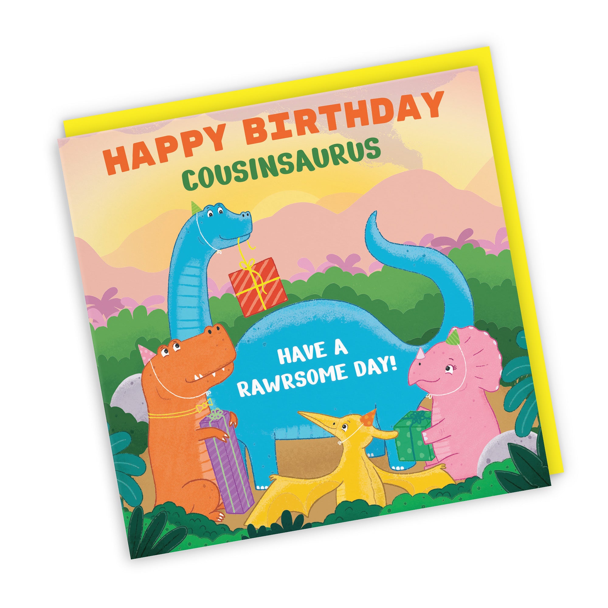Cousin Birthday Dinosaur Party Children's Card Imagination - Default Title (LG01923)