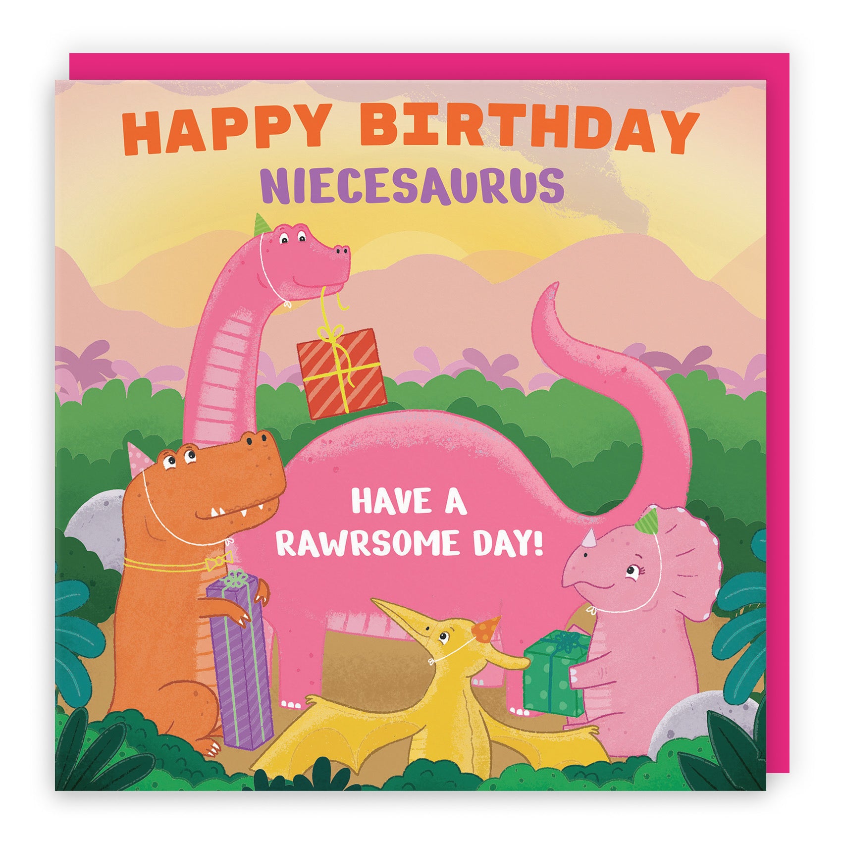 Niece Birthday Dinosaur Party Children's Card Imagination - Default Title (LG01924)