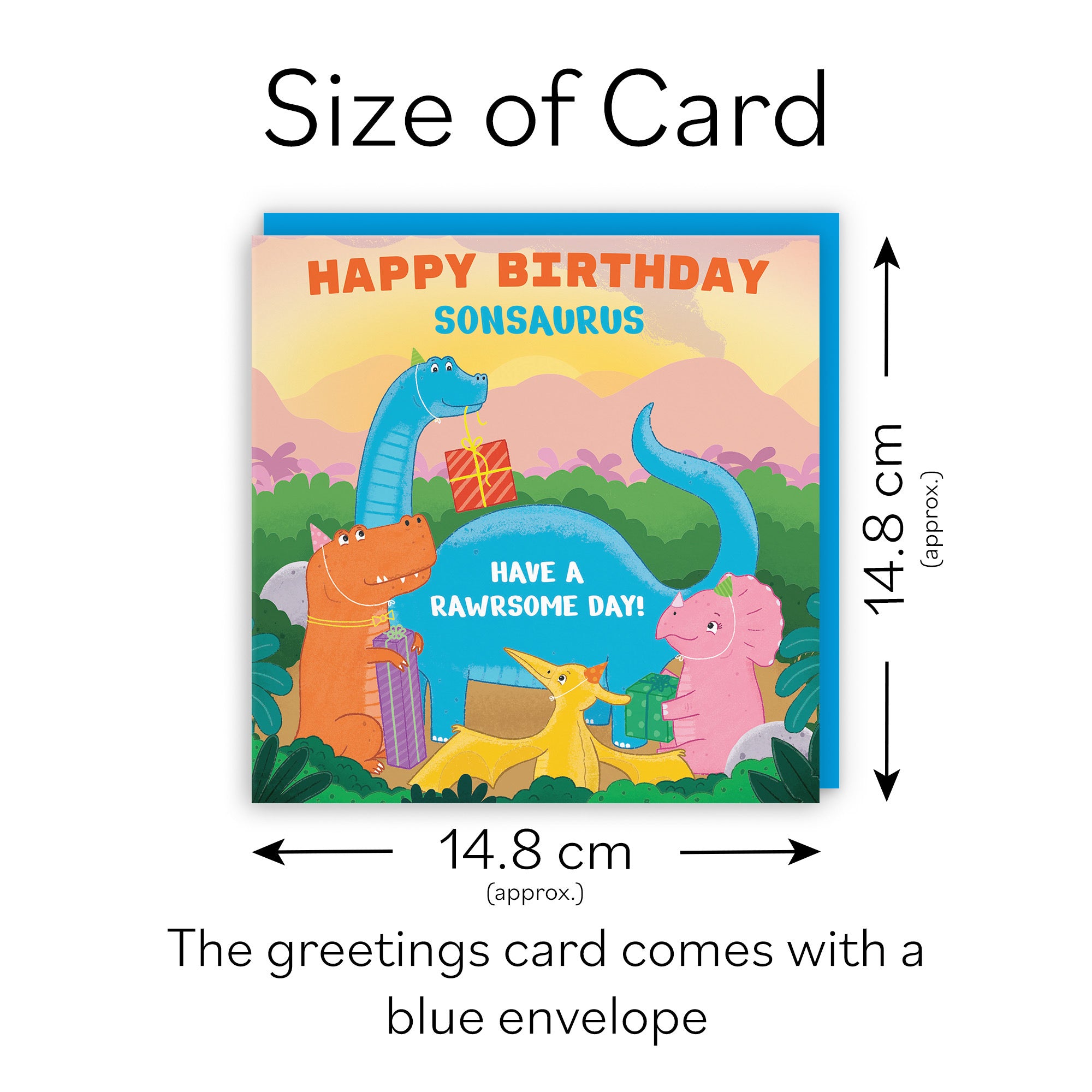 Son Birthday Dinosaur Party Children's Card Imagination - Default Title (LG01926)