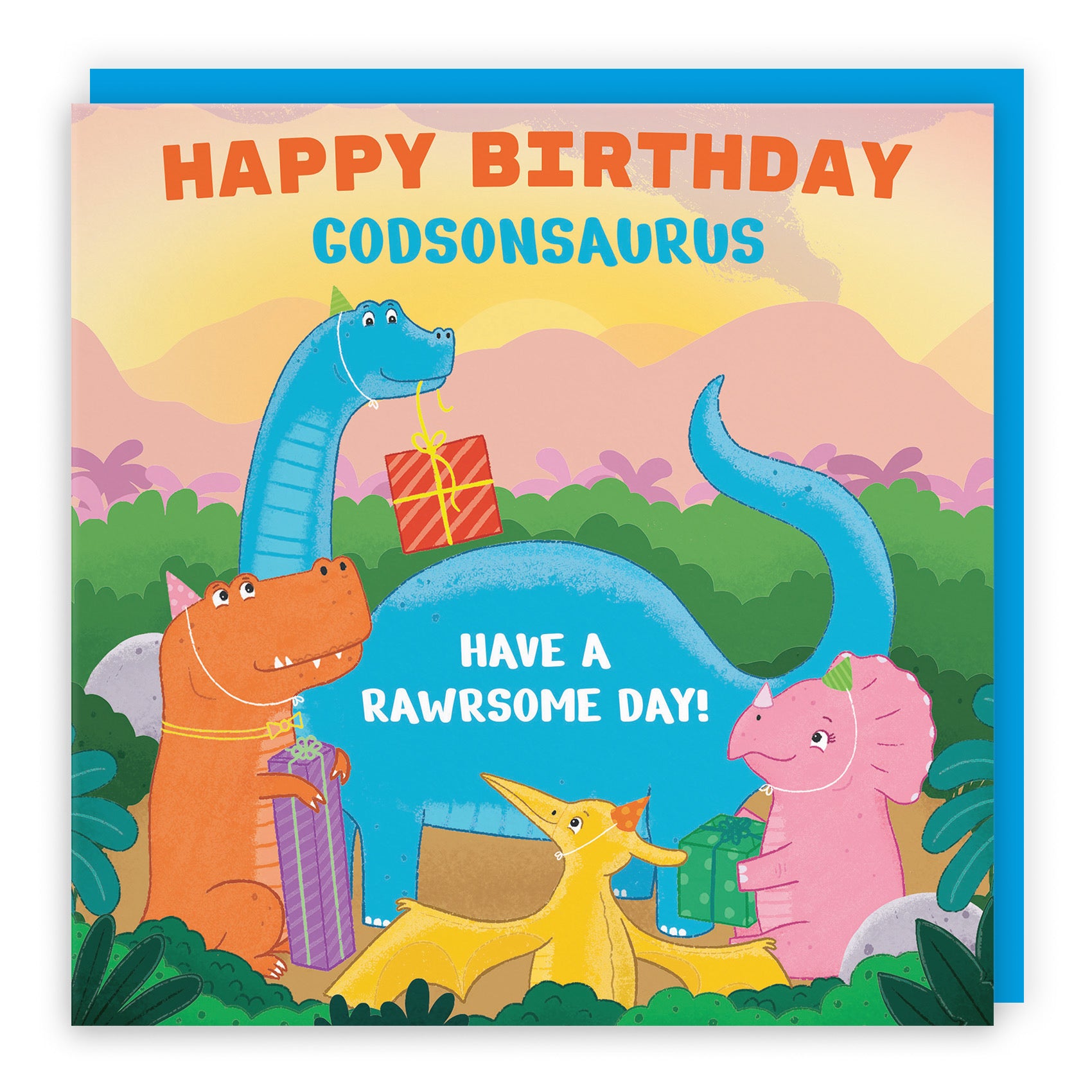 Godson Birthday Dinosaur Party Children's Card Imagination - Default Title (LG01927)