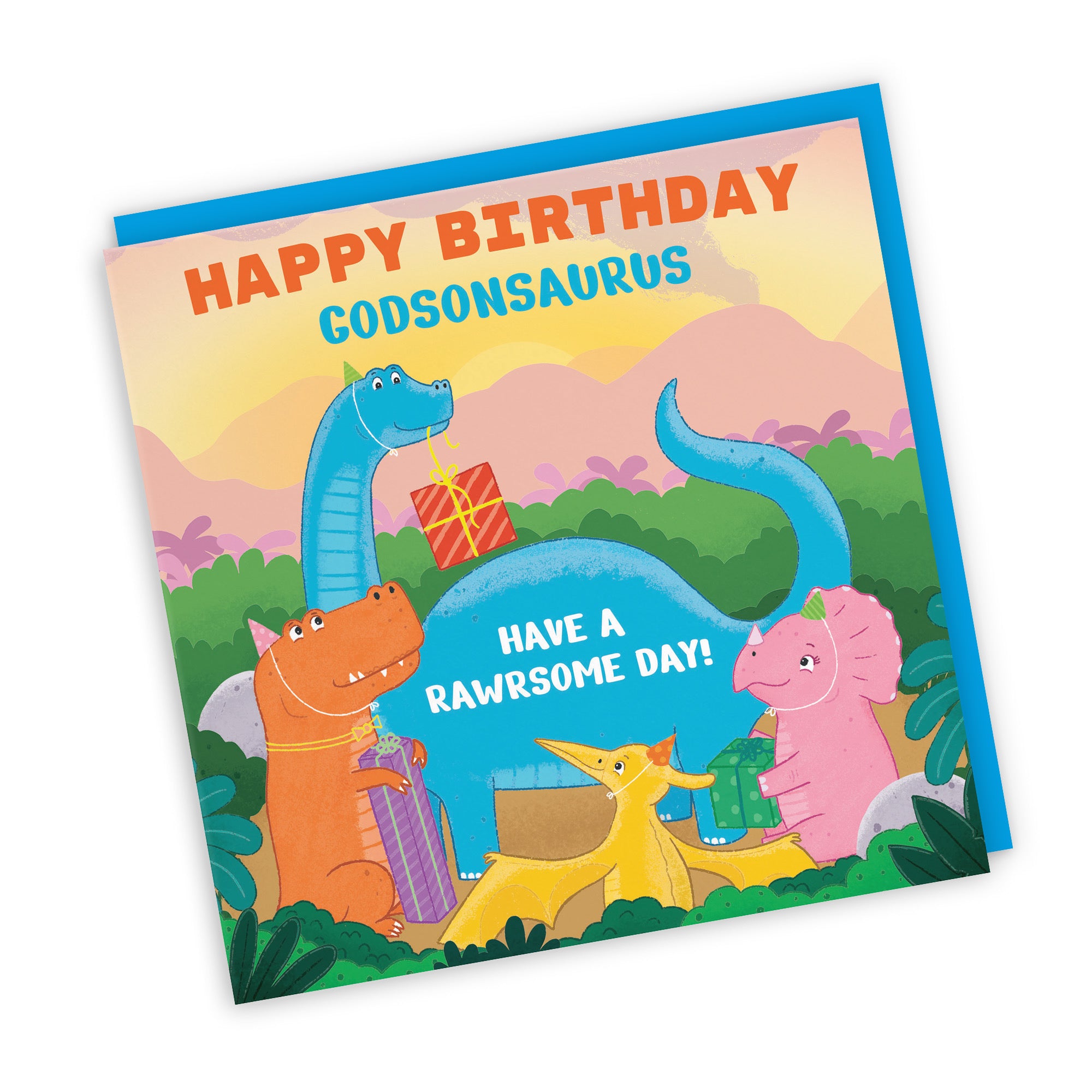 Godson Birthday Dinosaur Party Children's Card Imagination - Default Title (LG01927)