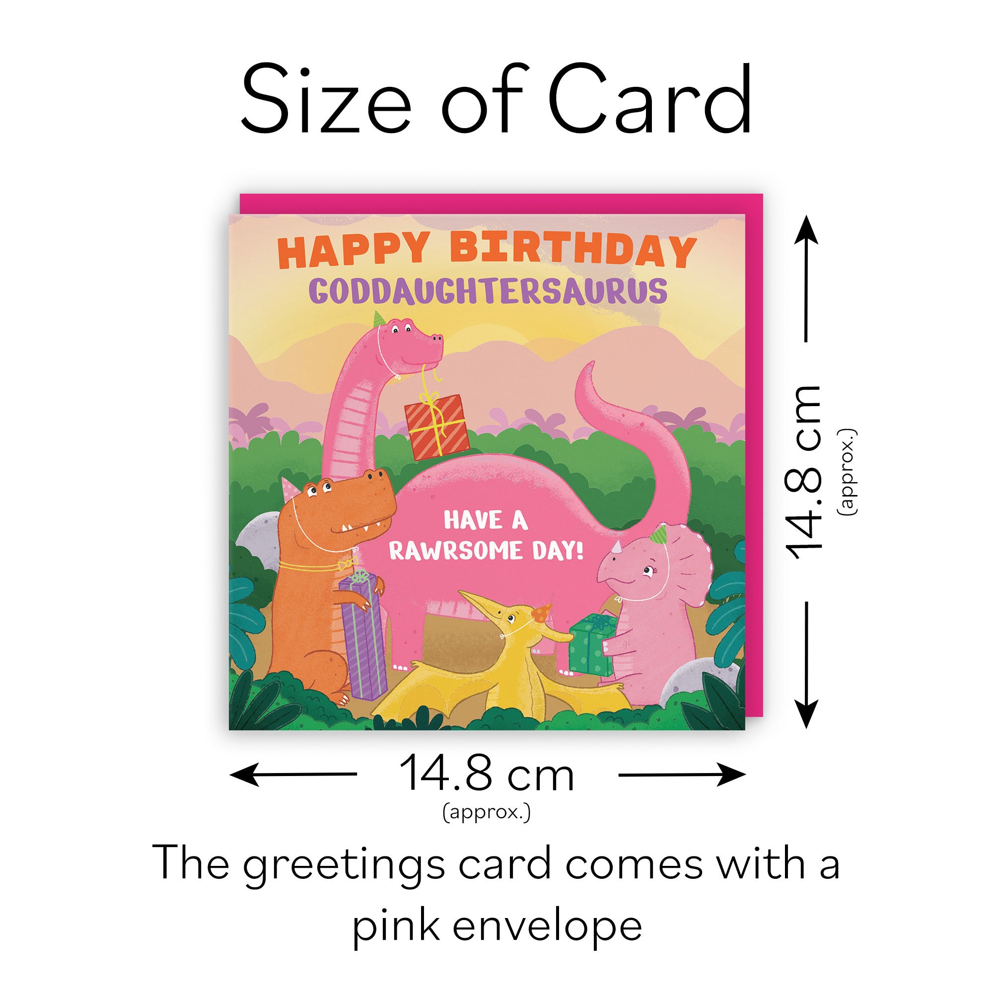 Goddaughter Birthday Dinosaur Party Children's Card Imagination - Default Title (LG01928)