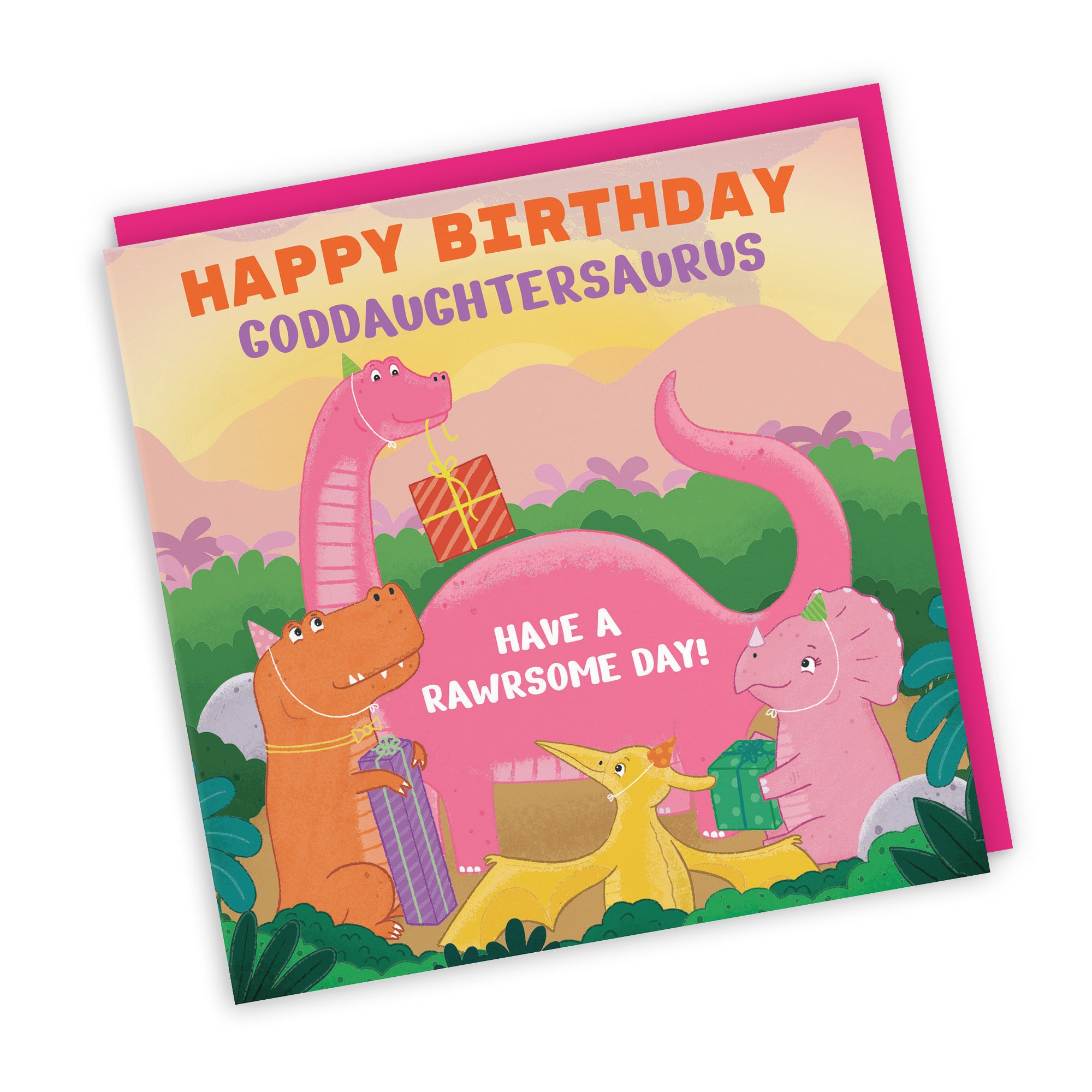 Goddaughter Birthday Dinosaur Party Children's Card Imagination - Default Title (LG01928)