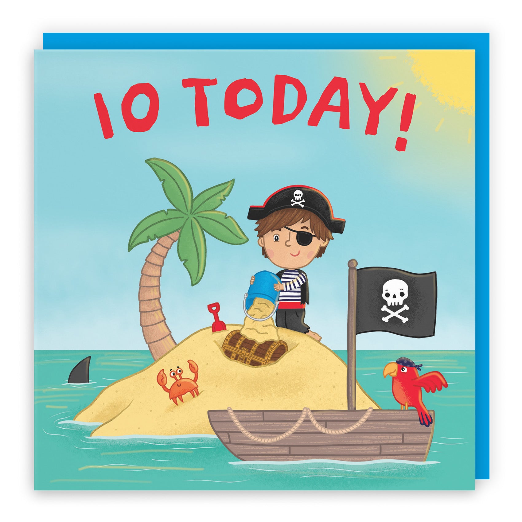 10th Birthday Boys Pirate Desert Island Card Imagination - Default Title (LG01934)