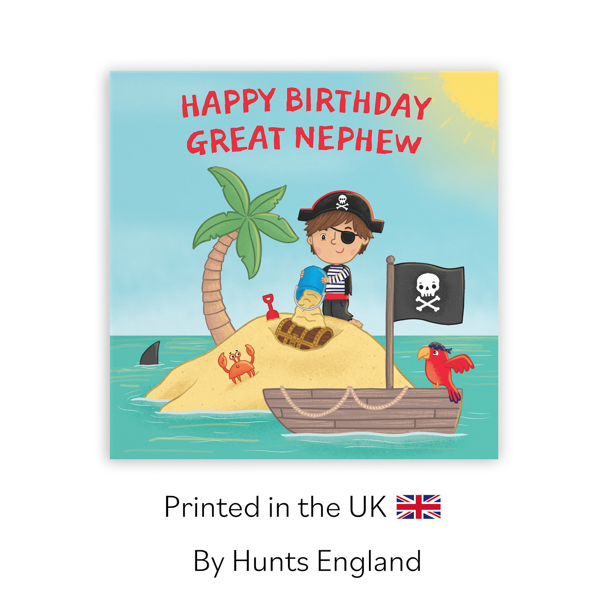 Great Nephew Children's Pirate Desert Island Birthday Card Imagination - Default Title (LG01945)