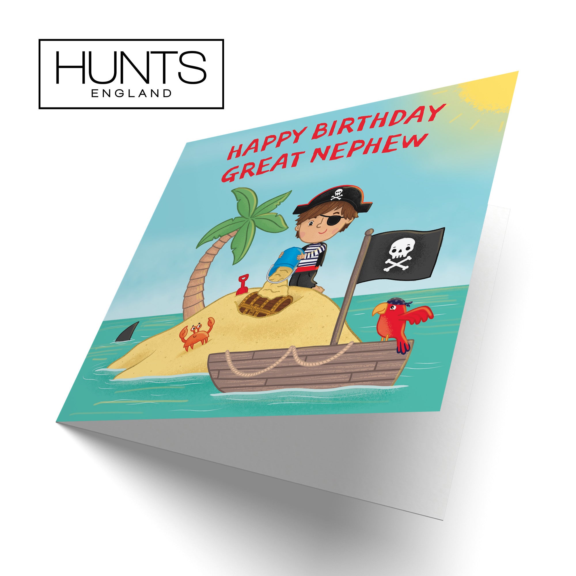 Great Nephew Children's Pirate Desert Island Birthday Card Imagination - Default Title (LG01945)