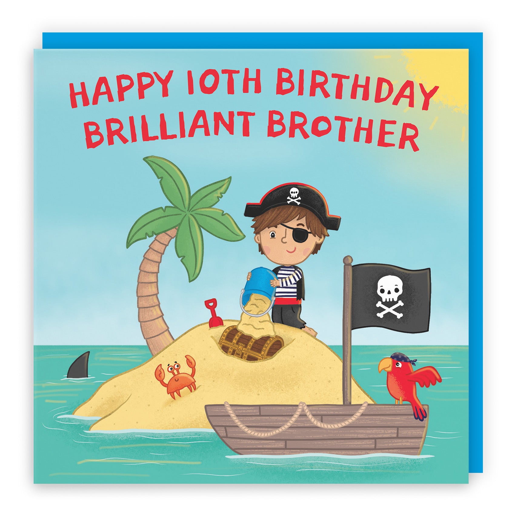 10th Brother Birthday Pirate Desert Island Card Imagination - Default Title (LG01947)
