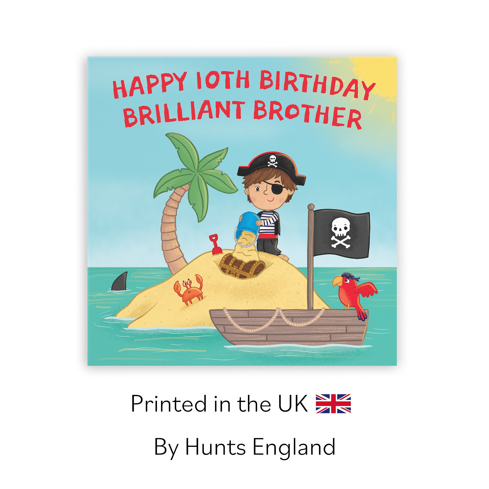 10th Brother Birthday Pirate Desert Island Card Imagination - Default Title (LG01947)
