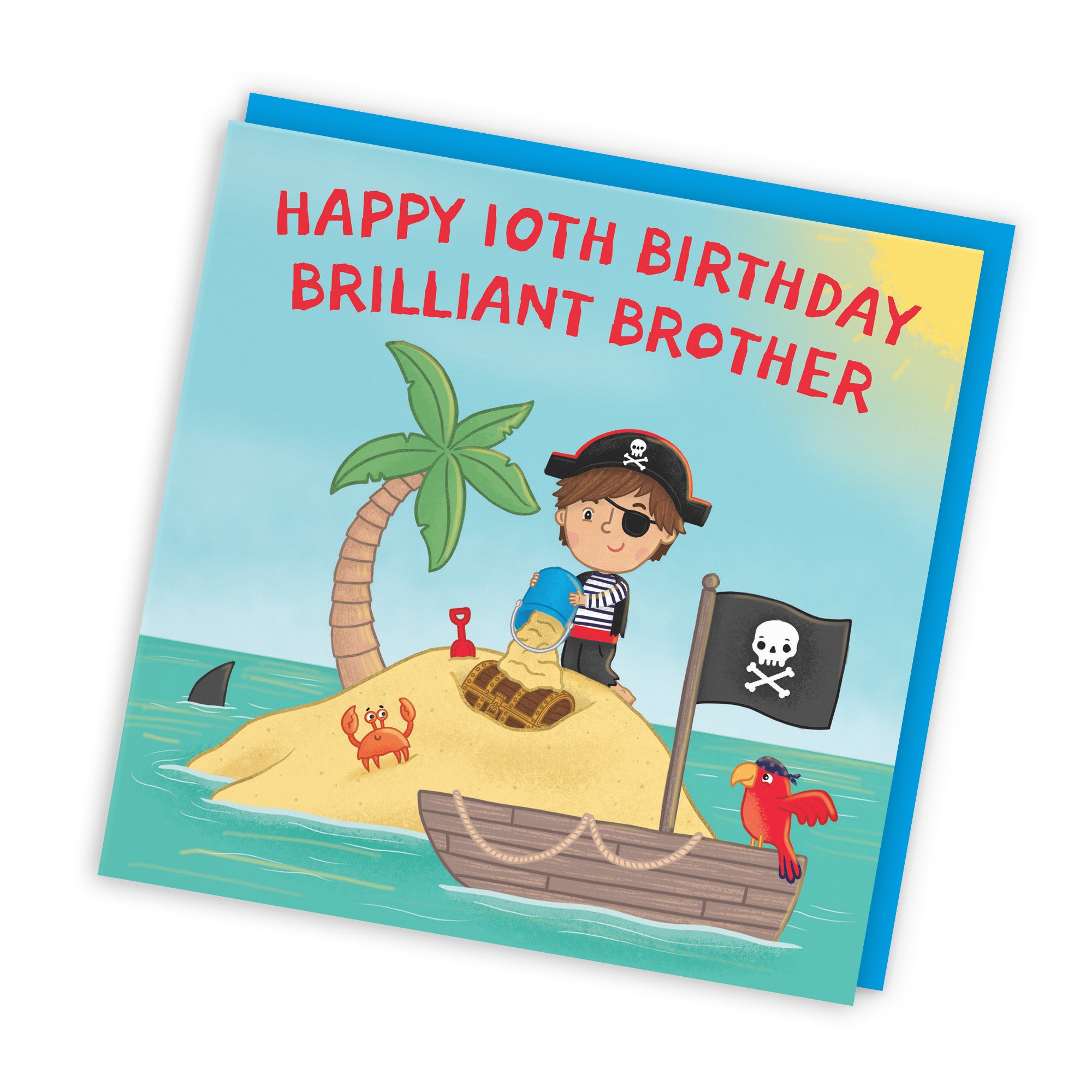 10th Brother Birthday Pirate Desert Island Card Imagination - Default Title (LG01947)