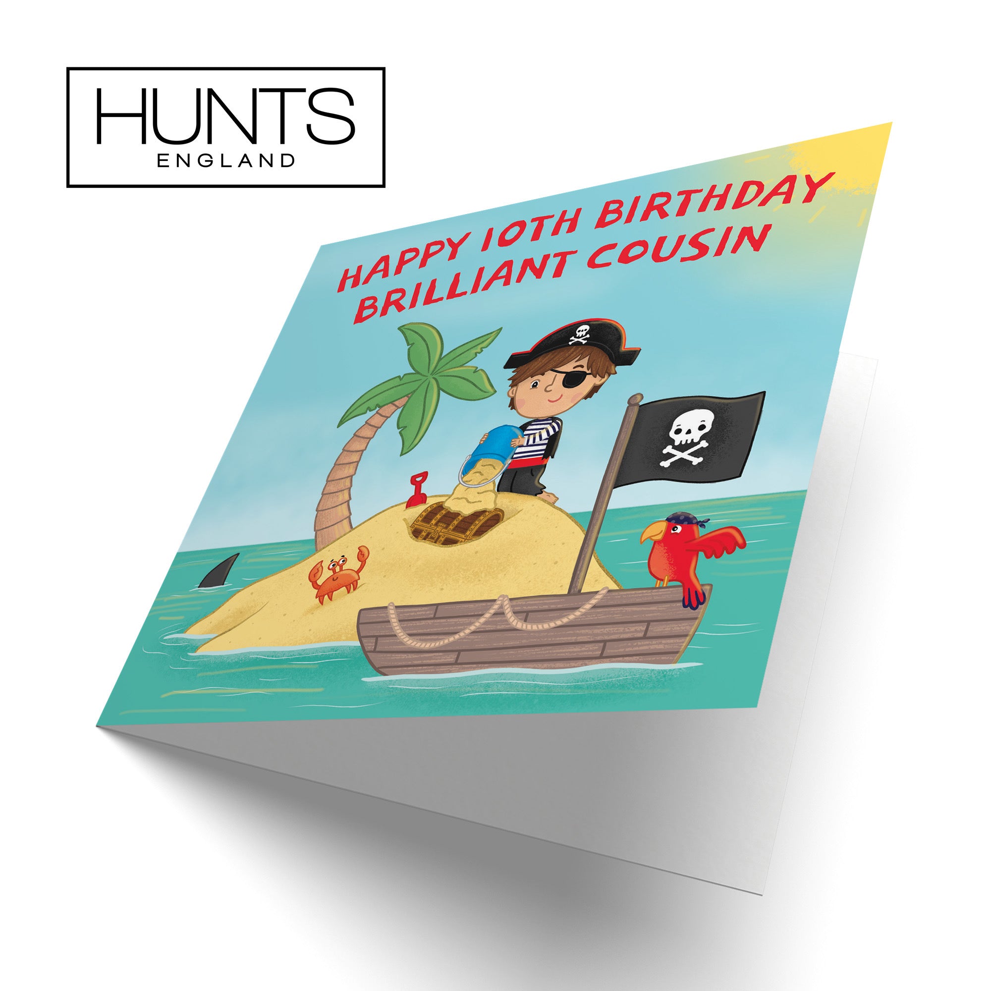 10th Cousin Boys Birthday Pirate Desert Island Card Imagination - Default Title (LG01948)