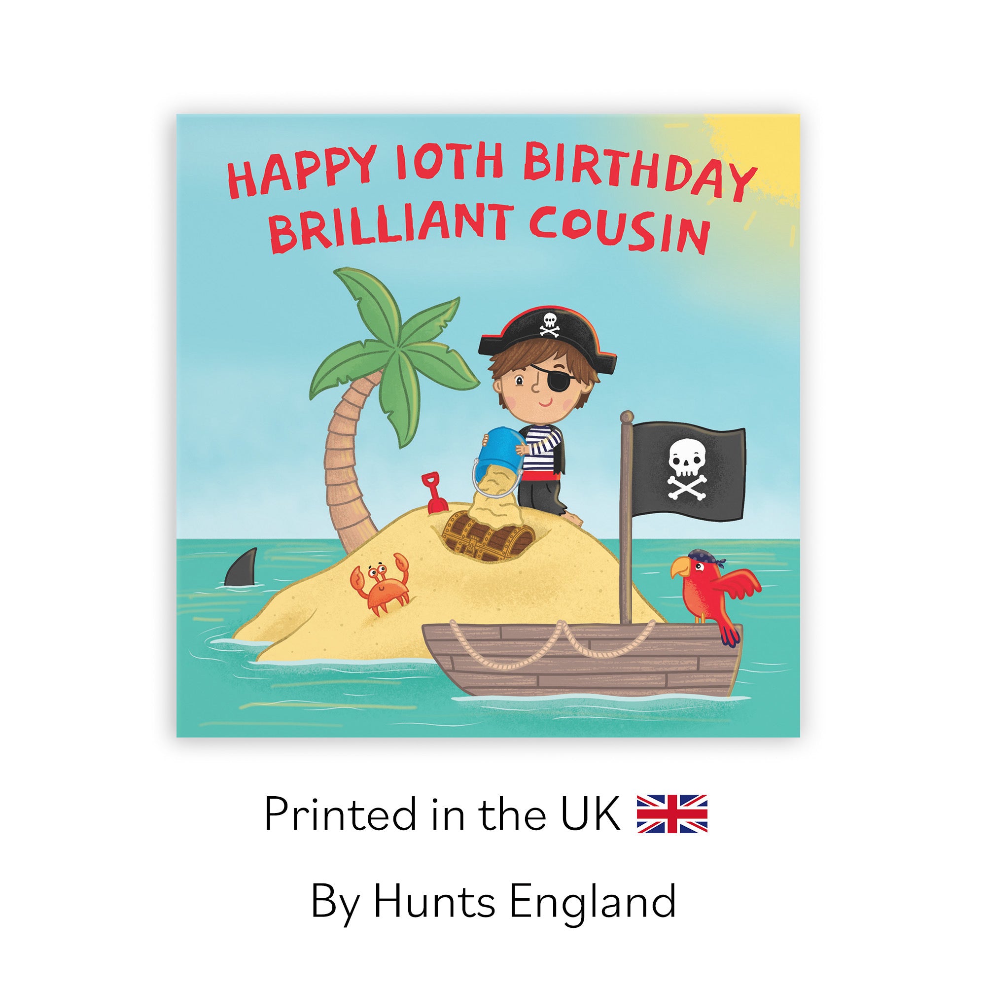 10th Cousin Boys Birthday Pirate Desert Island Card Imagination - Default Title (LG01948)