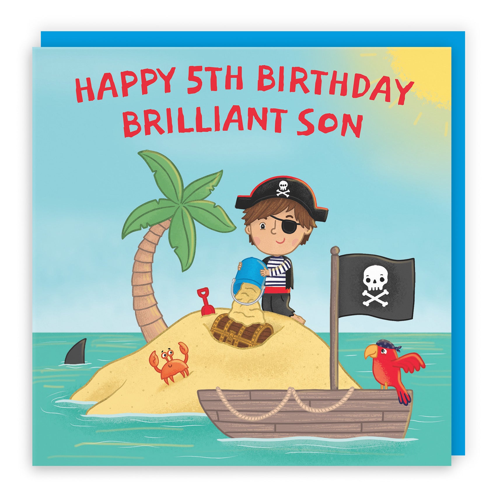 5th Son Birthday Pirate Desert Island Card Imagination - Default Title (LG01949)