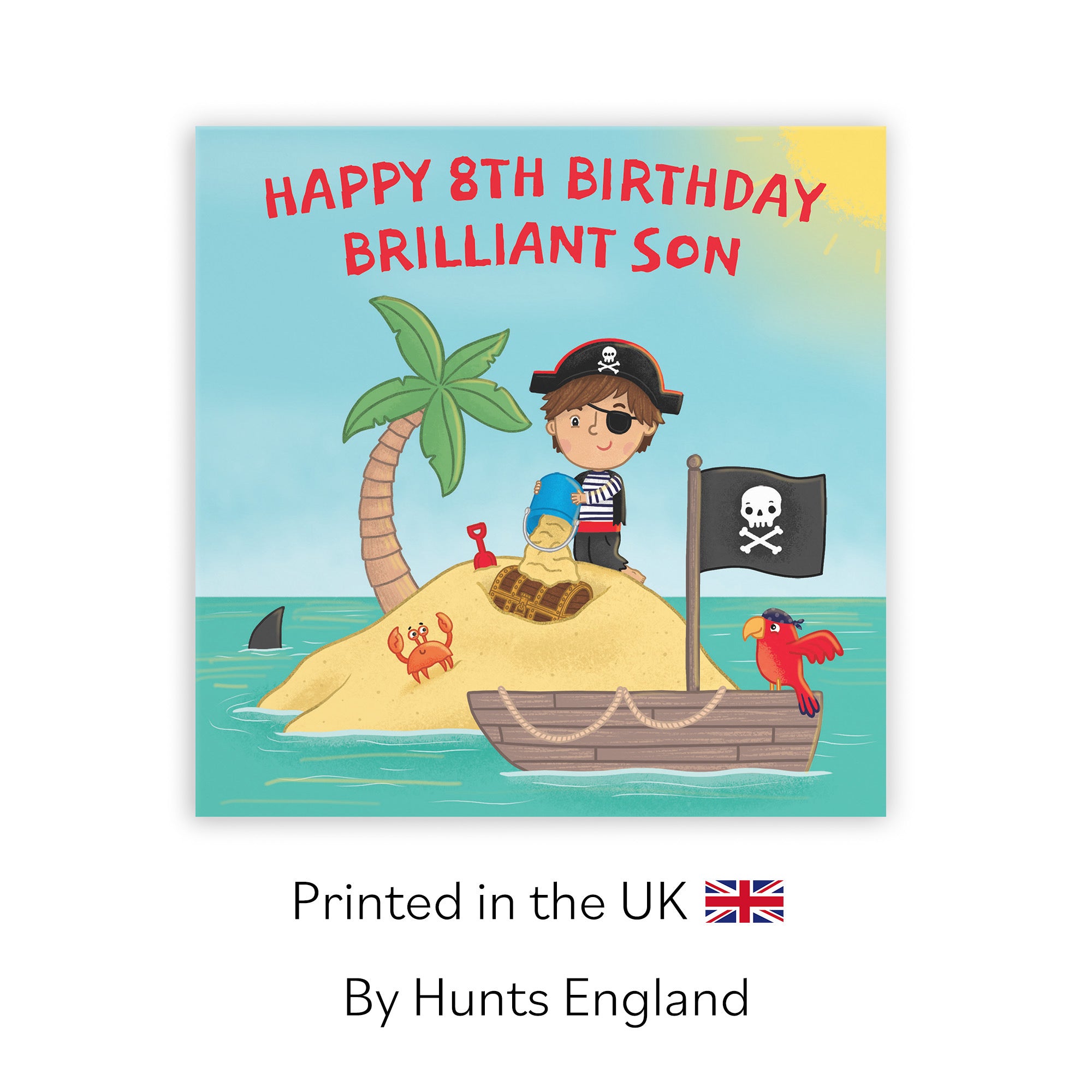 8th Son Birthday Pirate Desert Island Card Imagination - Default Title (LG01950)