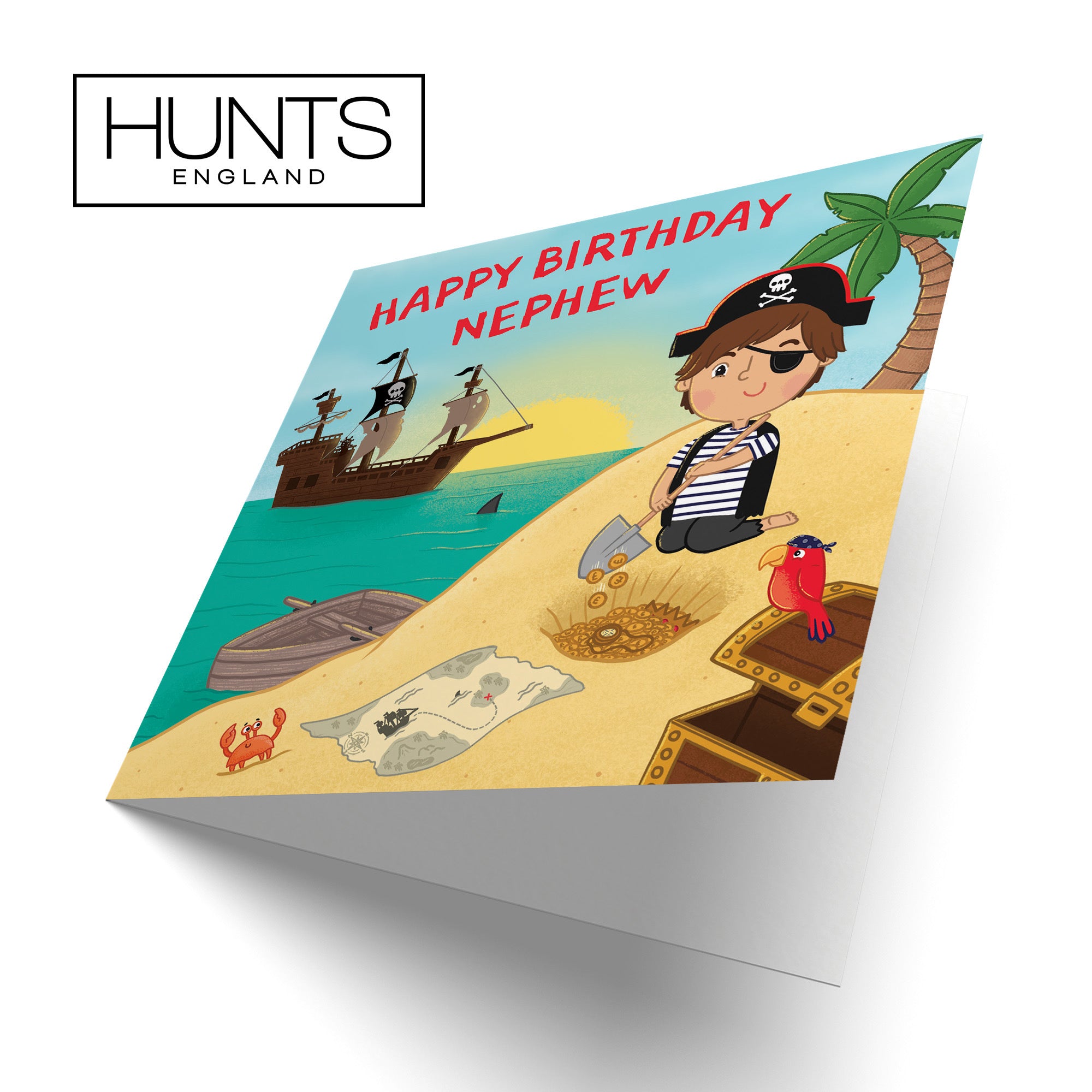 Nephew Pirate Kids Birthday Card Treasure Map Imagination - Default Title (LG01966)