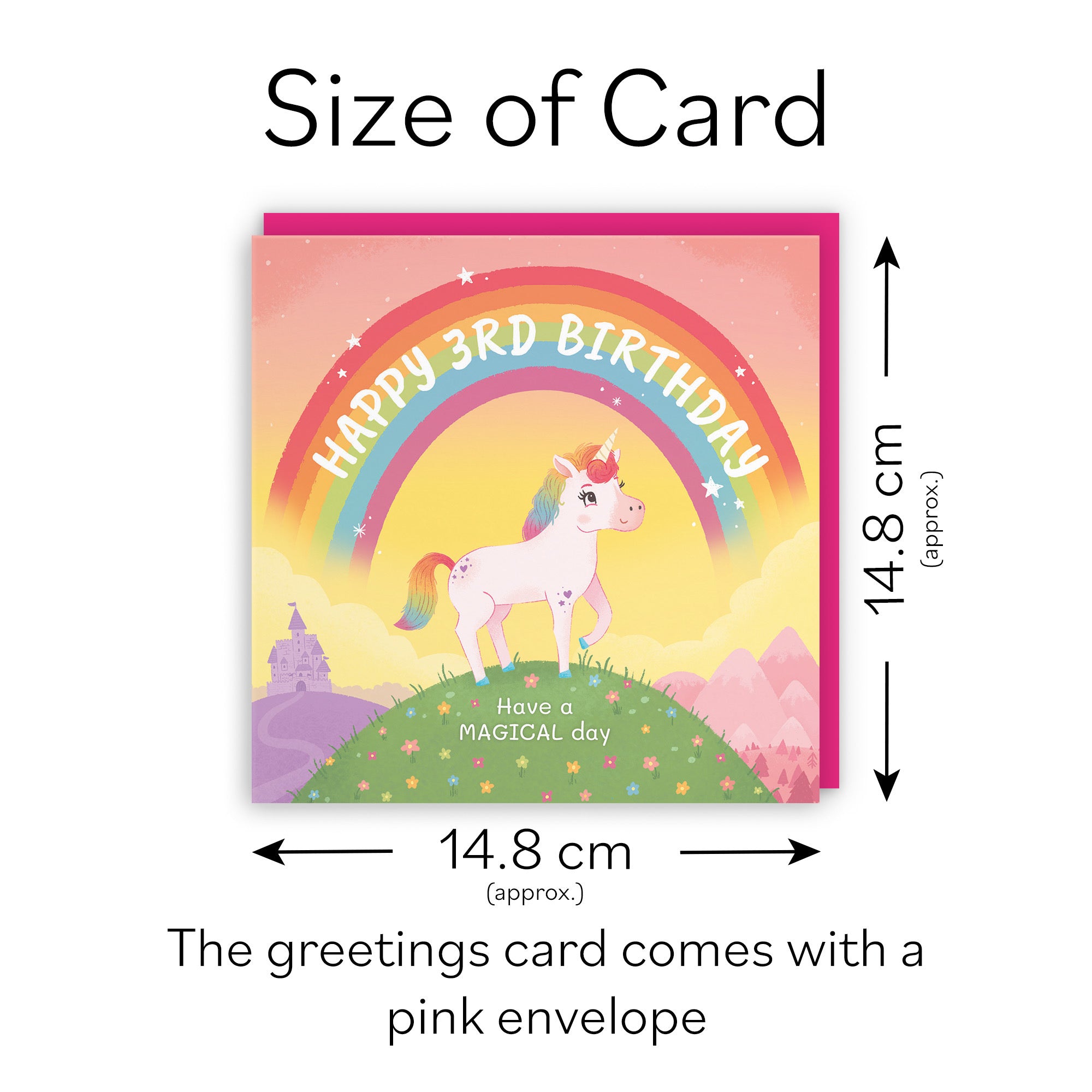 3rd Unicorn Girls Birthday Card Imagination - Default Title (LG01981)