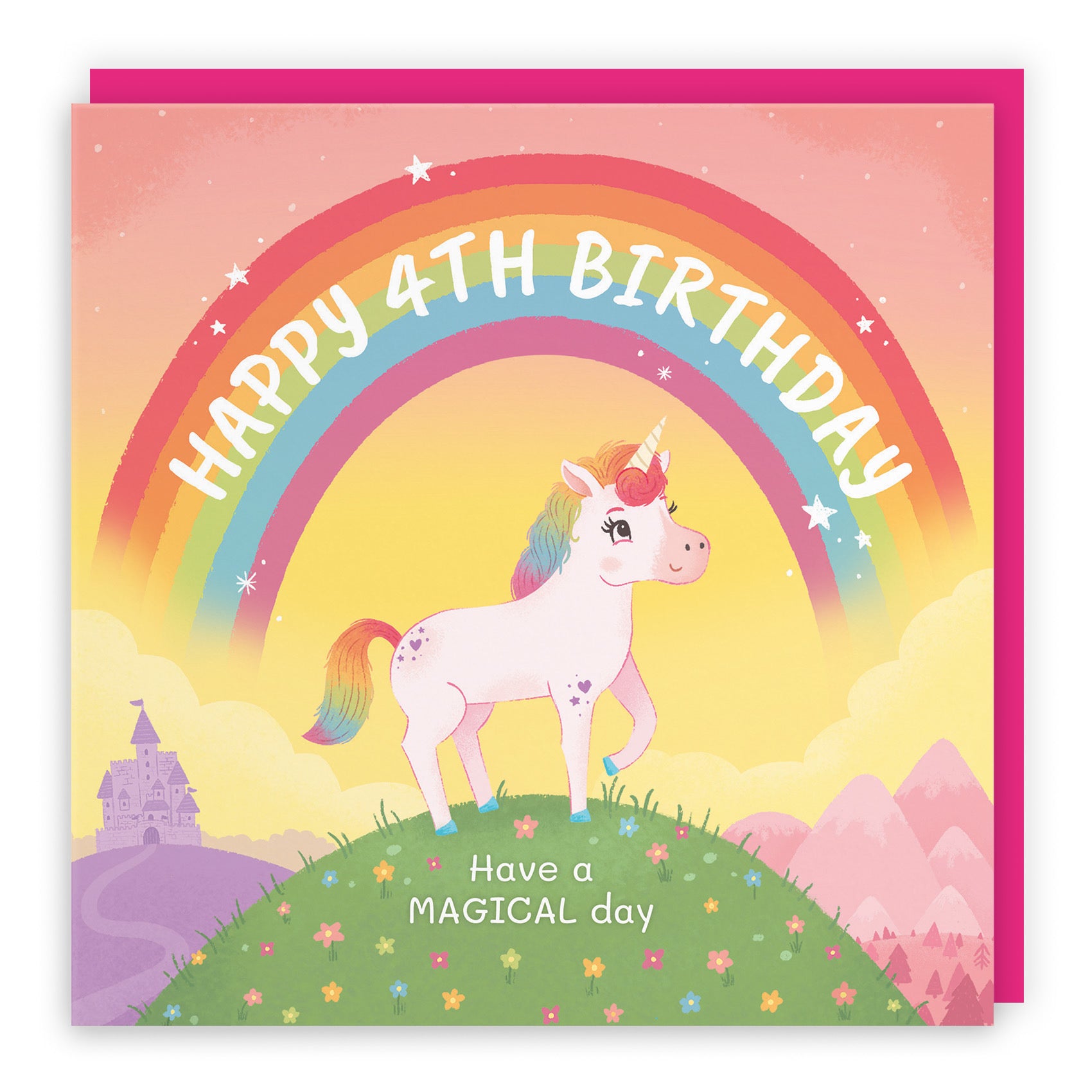 4th Unicorn Girls Birthday Card Imagination - Default Title (LG01982)