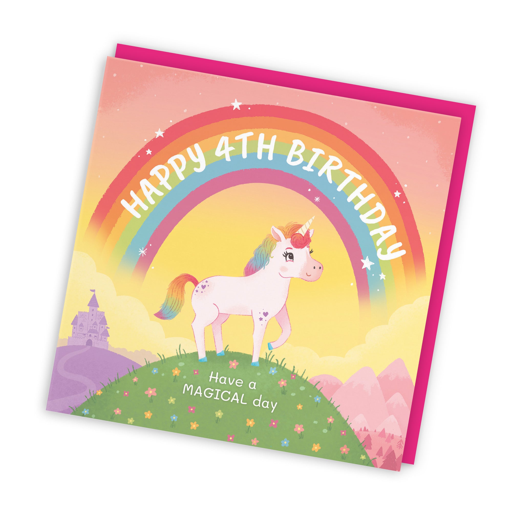 4th Unicorn Girls Birthday Card Imagination - Default Title (LG01982)