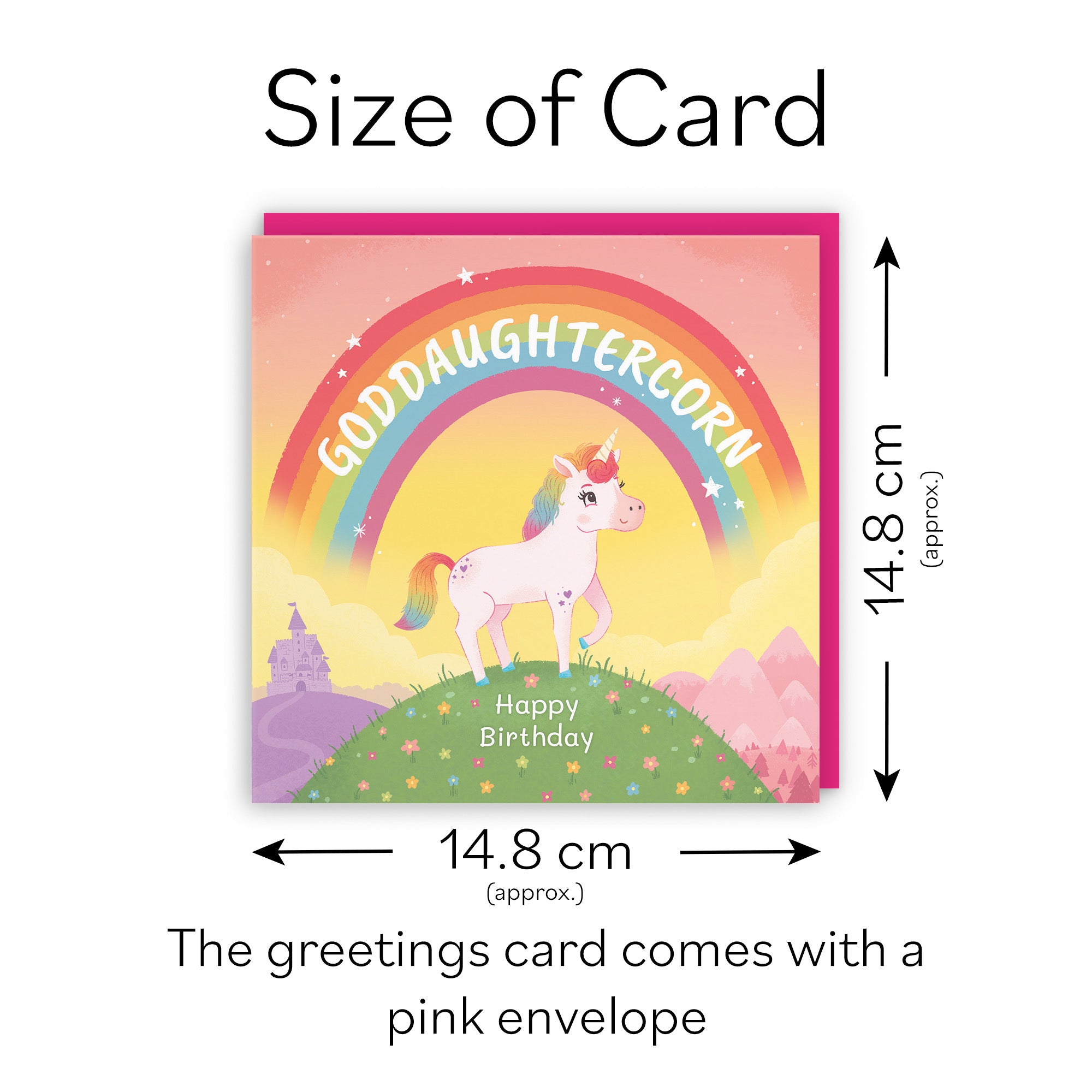 Goddaughter Unicorn Kids Birthday Card Imagination - Default Title (LG01997)