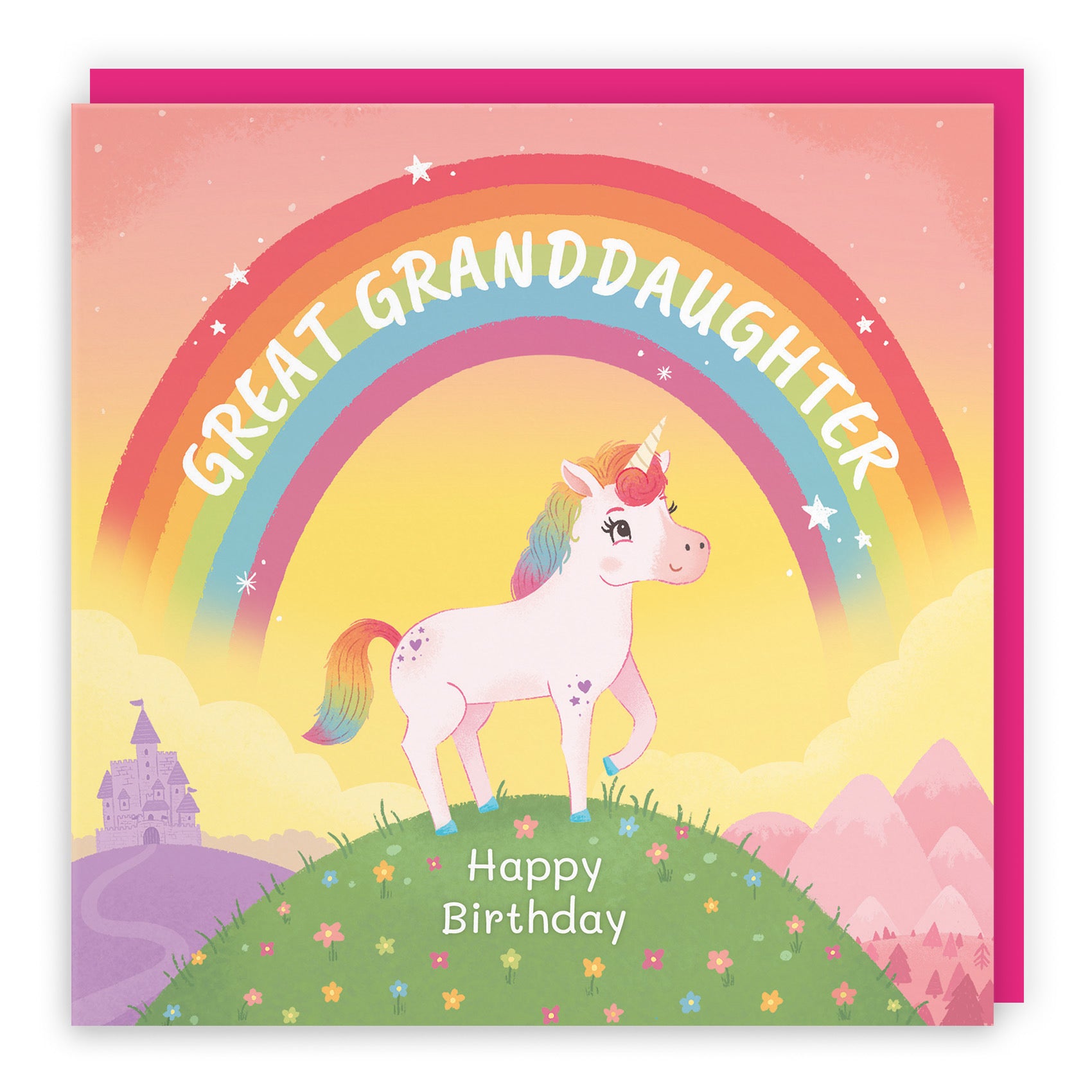 Great Granddaughter Unicorn Kids Birthday Card Imagination - Default Title (LG01999)