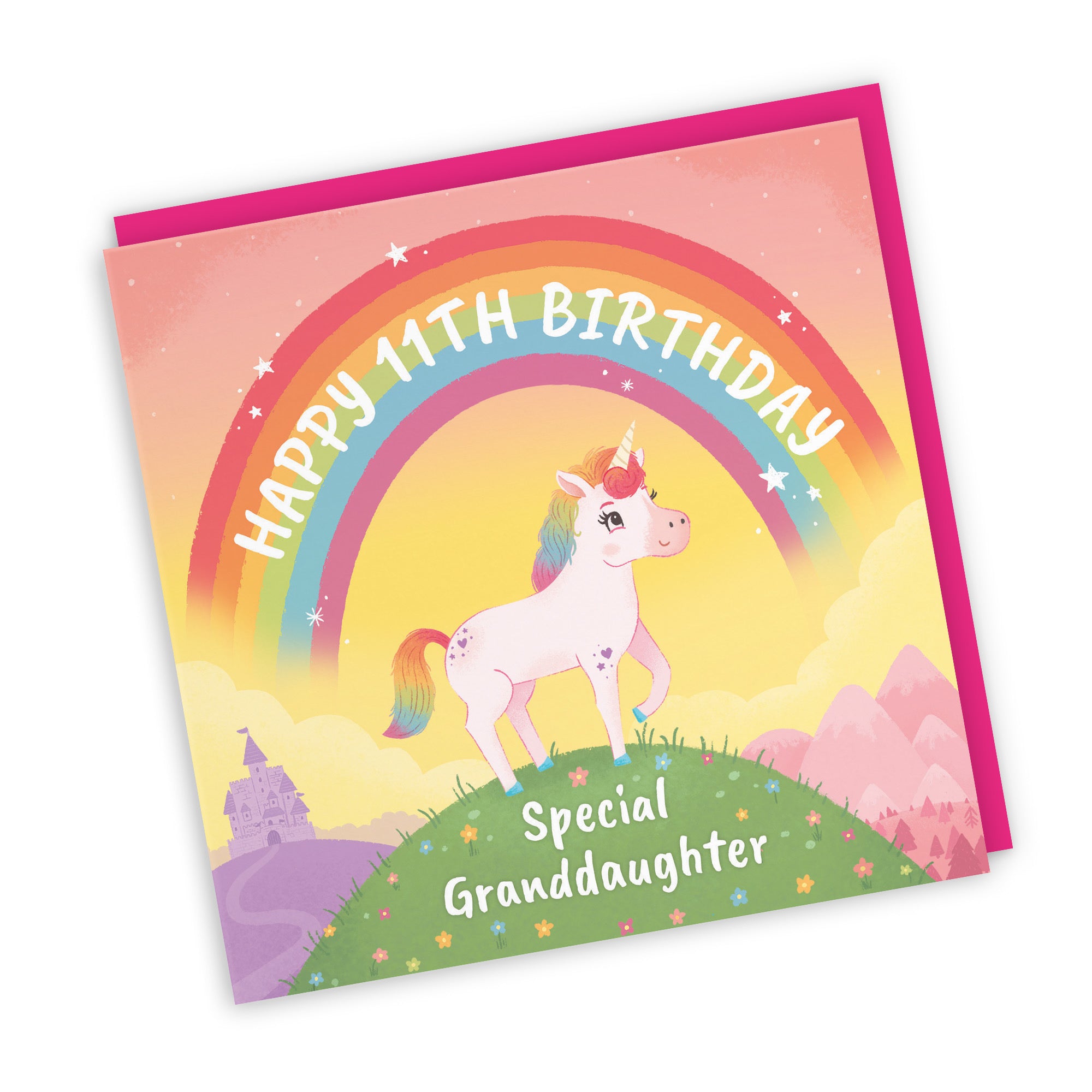 11th Granddaughter Unicorn Kids Birthday Card Imagination - Default Title (LG02006)