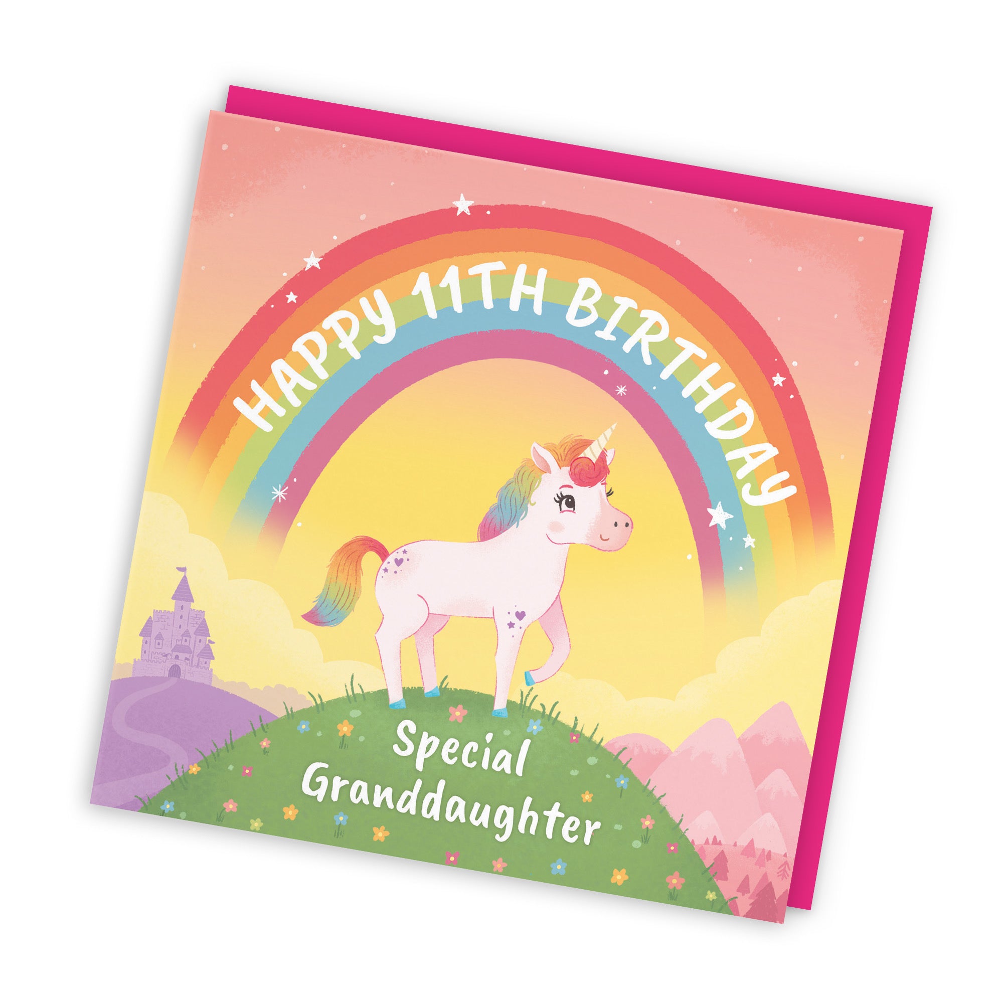 11th Granddaughter Unicorn Kids Birthday Card Imagination - Default Title (LG02006)