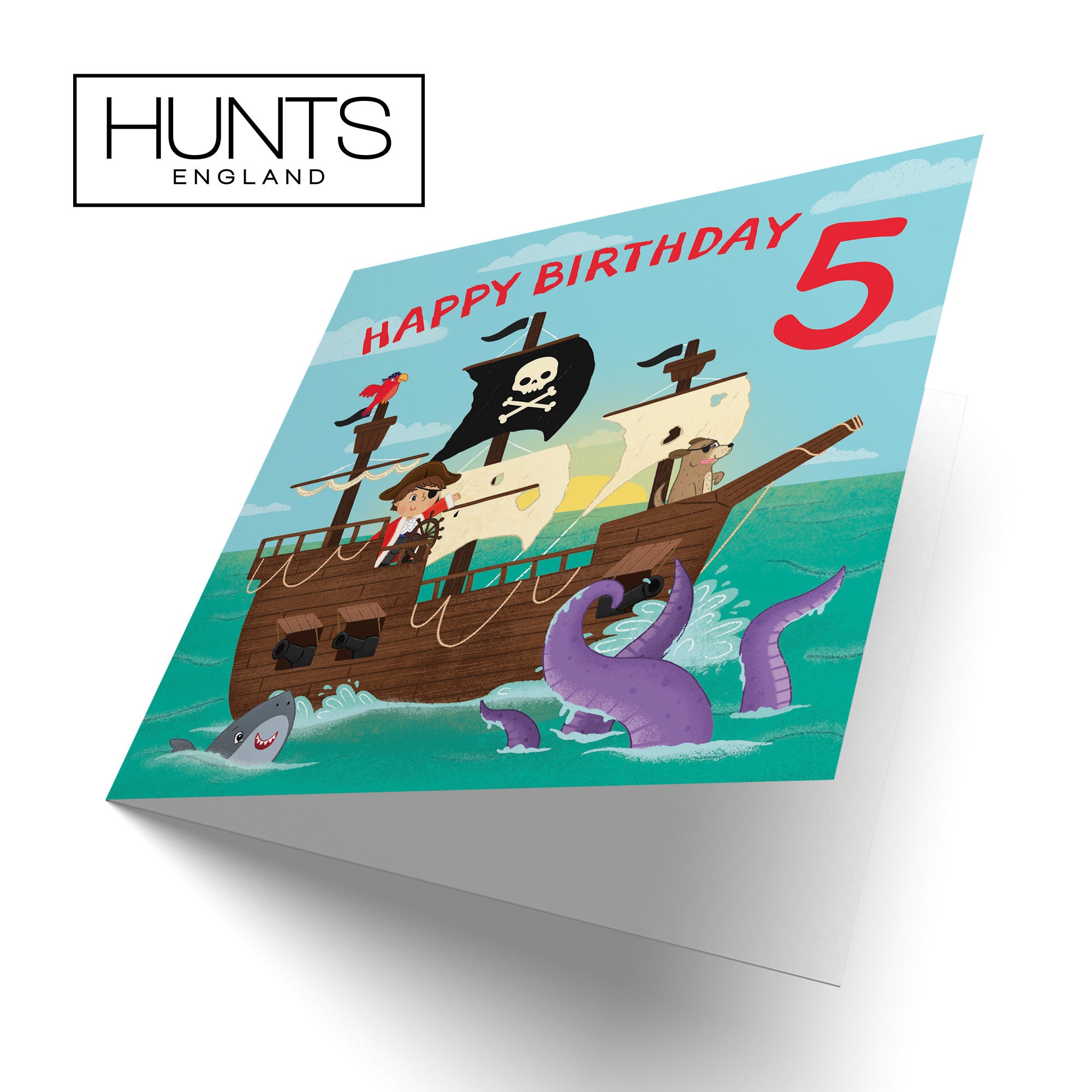 5th Boys Pirate Ship Birthday Card Imagination - Default Title (LG02009)