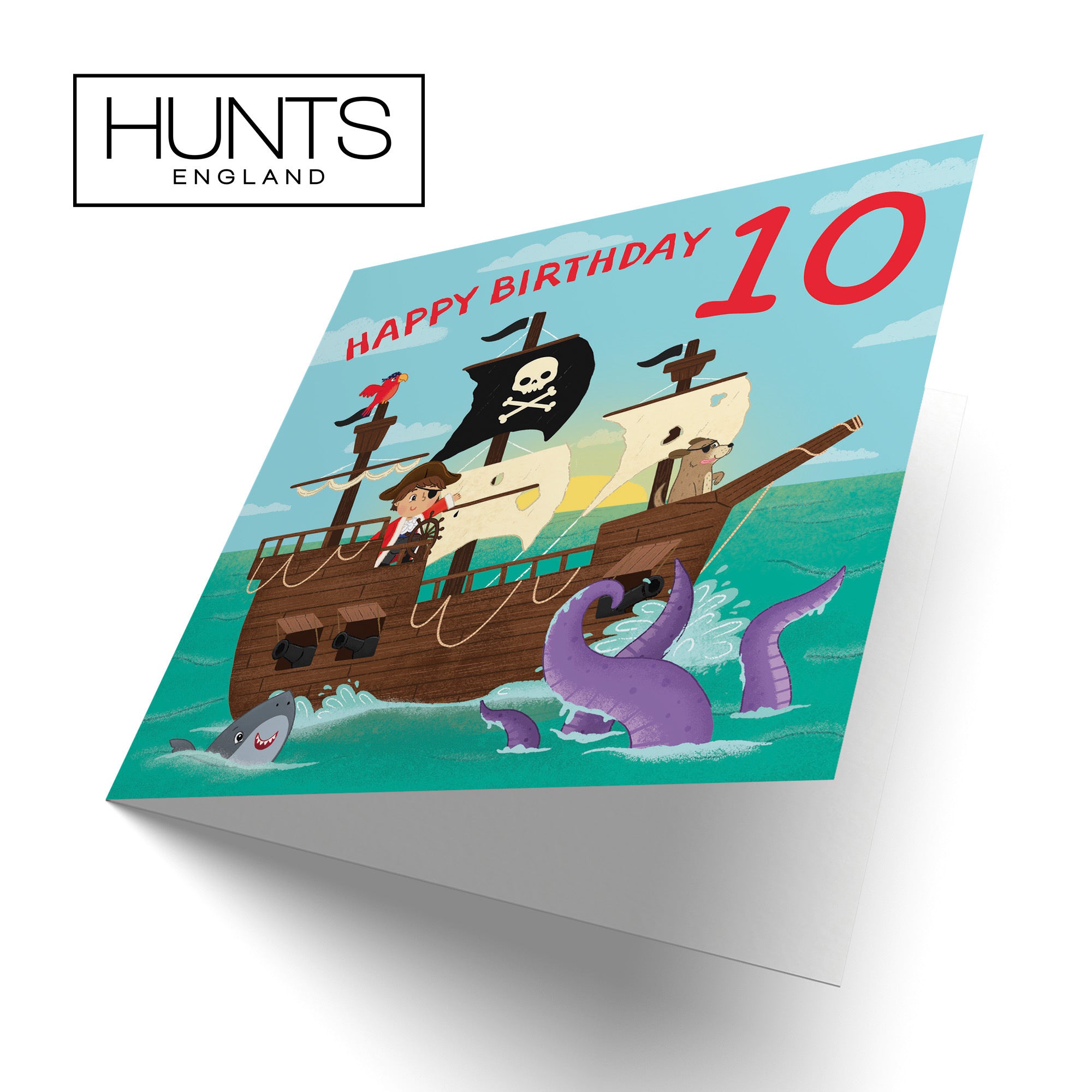 10th Boys Pirate Ship Birthday Card Imagination - Default Title (LG02014)
