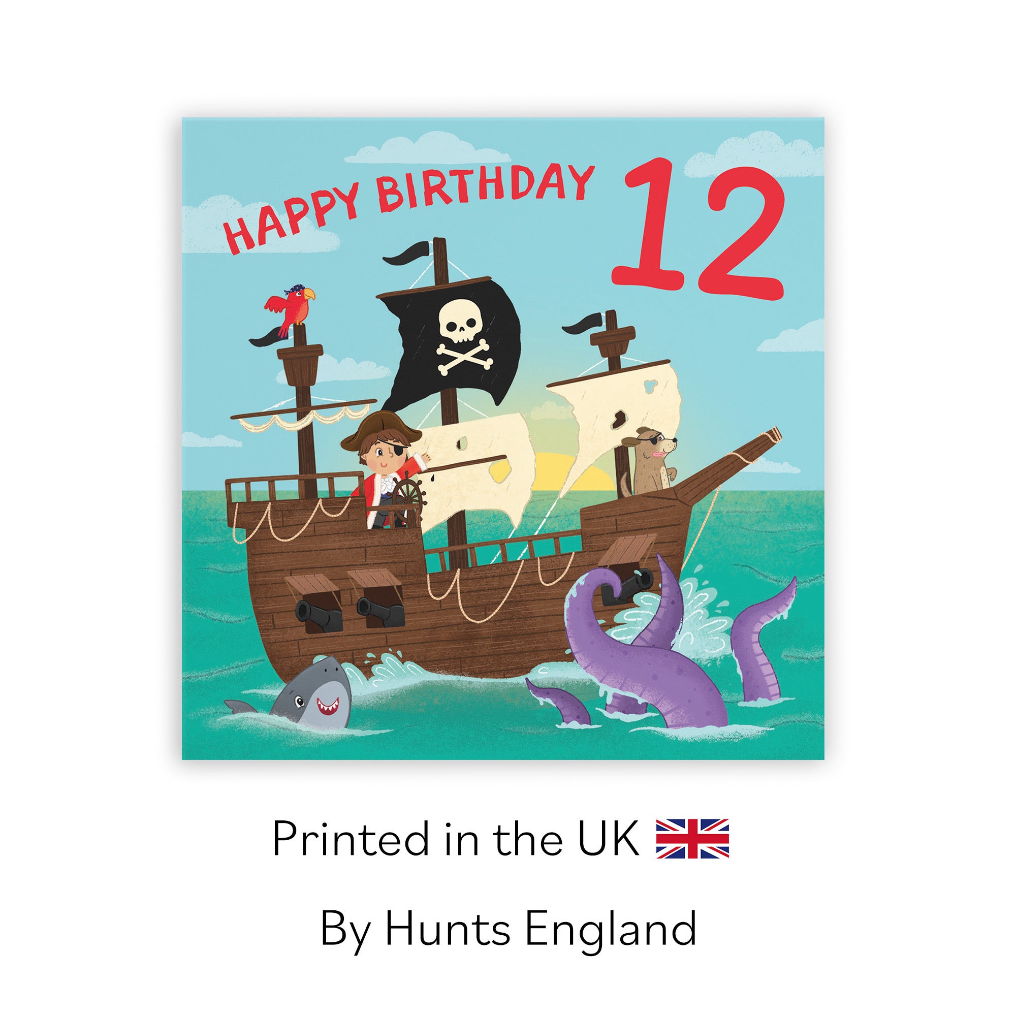 12th Boys Pirate Ship Birthday Card Imagination - Default Title (LG02016)