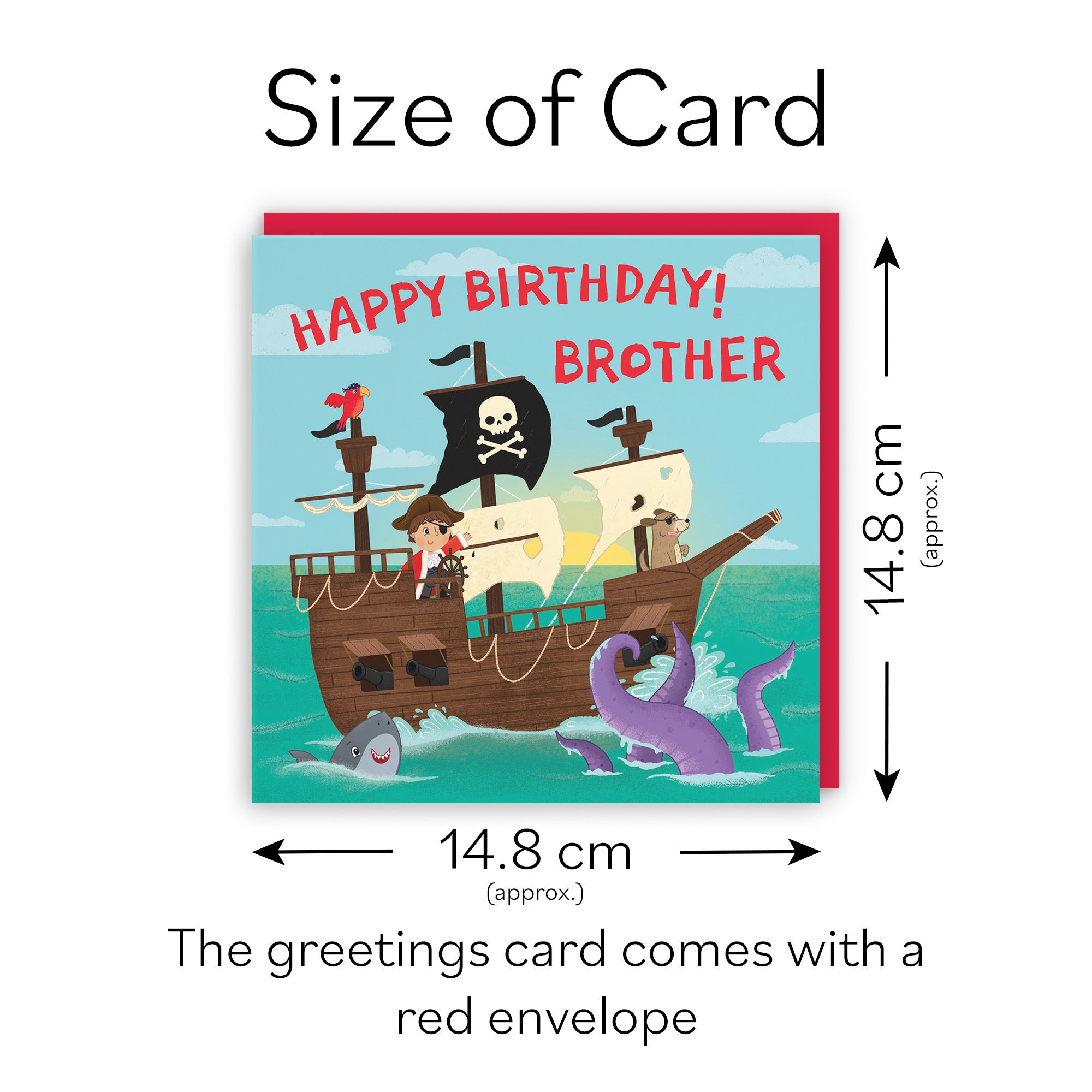 Brother Pirate Ship Kids Birthday Card Imagination - Default Title (LG02018)
