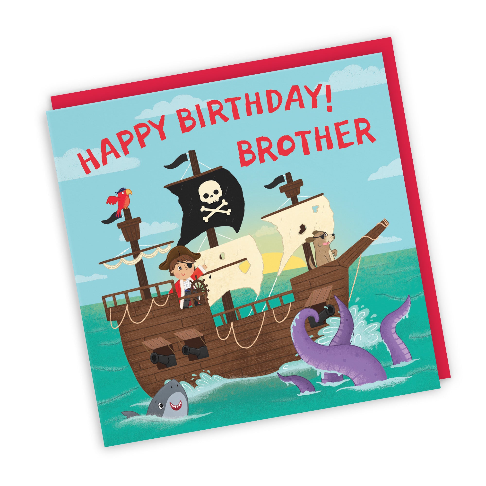 Brother Pirate Ship Kids Birthday Card Imagination - Default Title (LG02018)