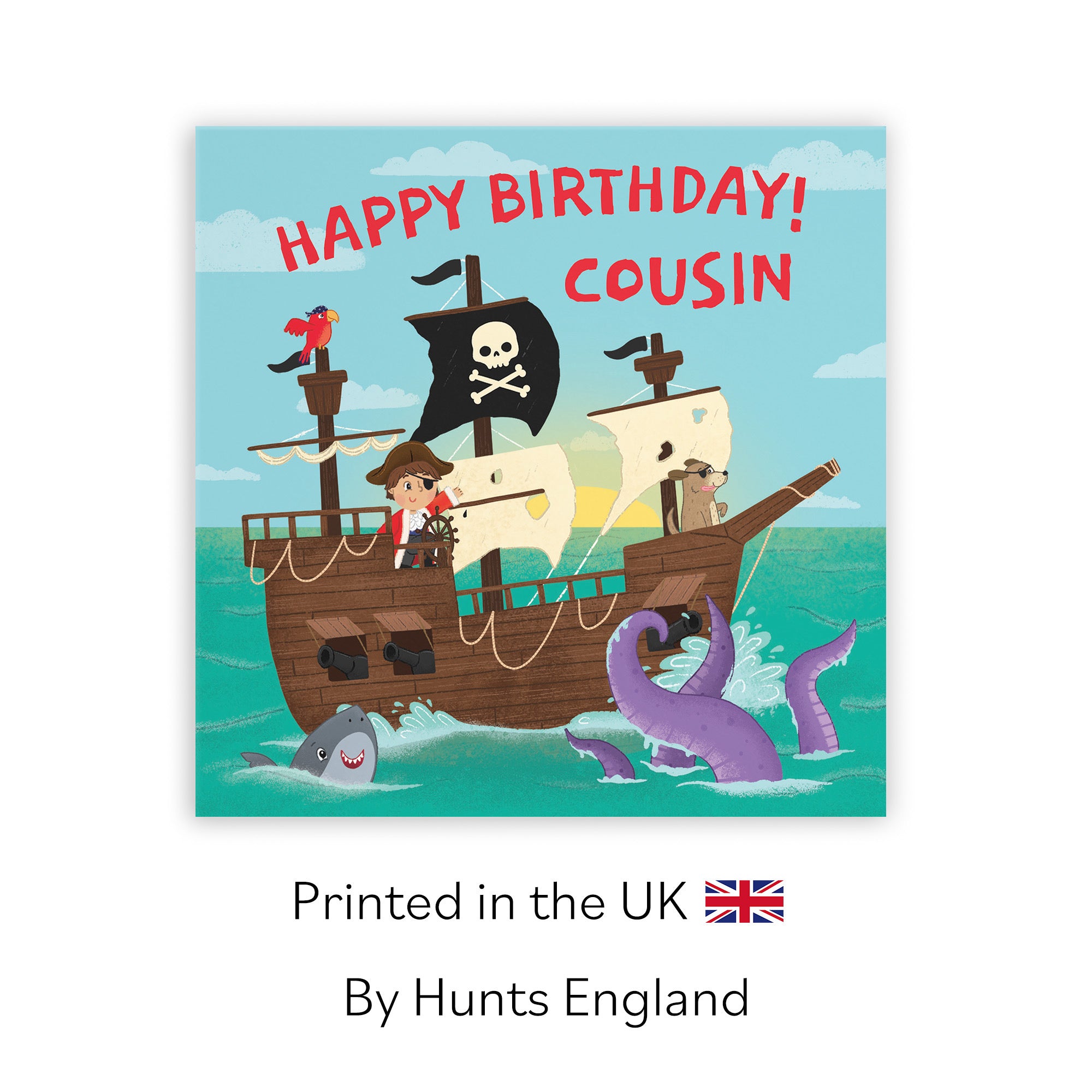 Cousin Male Pirate Ship Kids Birthday Card Imagination - Default Title (LG02019)