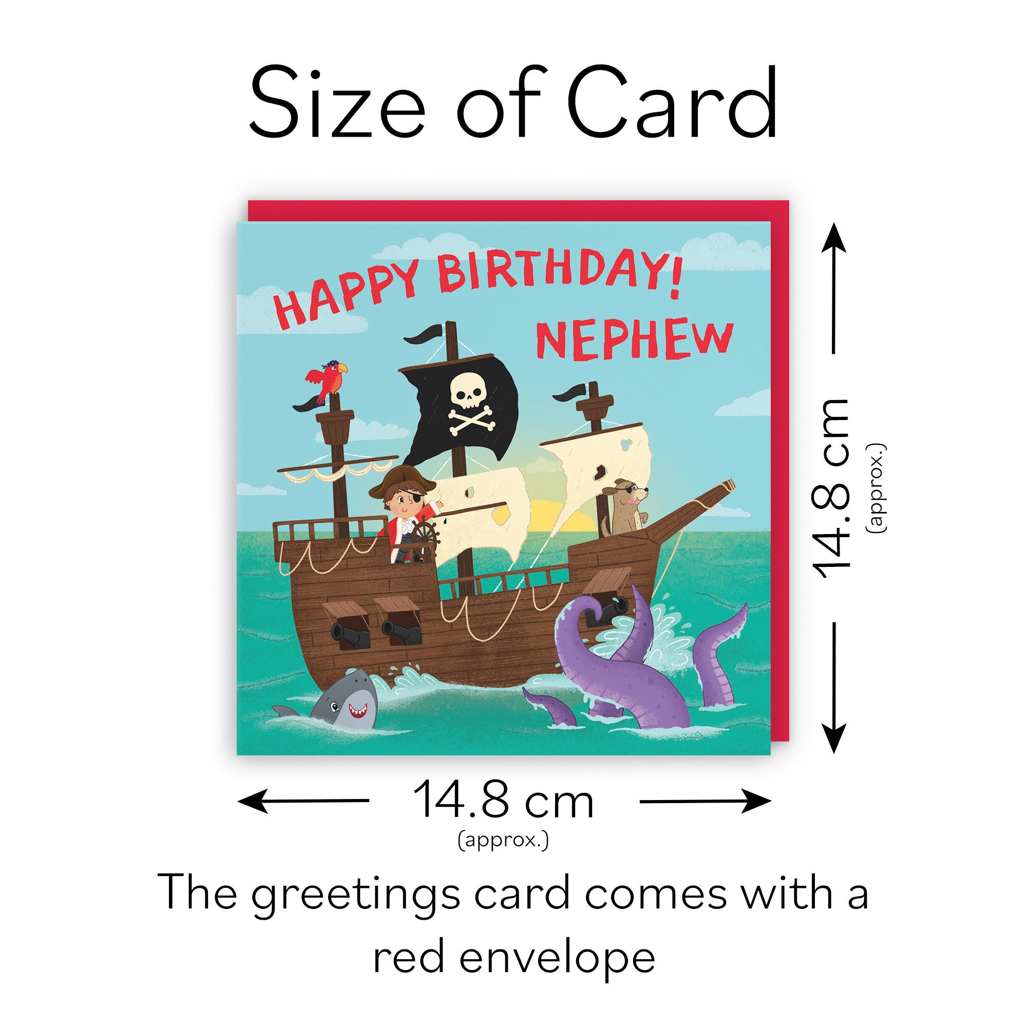 Nephew Pirate Ship Kids Birthday Card Imagination - Default Title (LG02020)