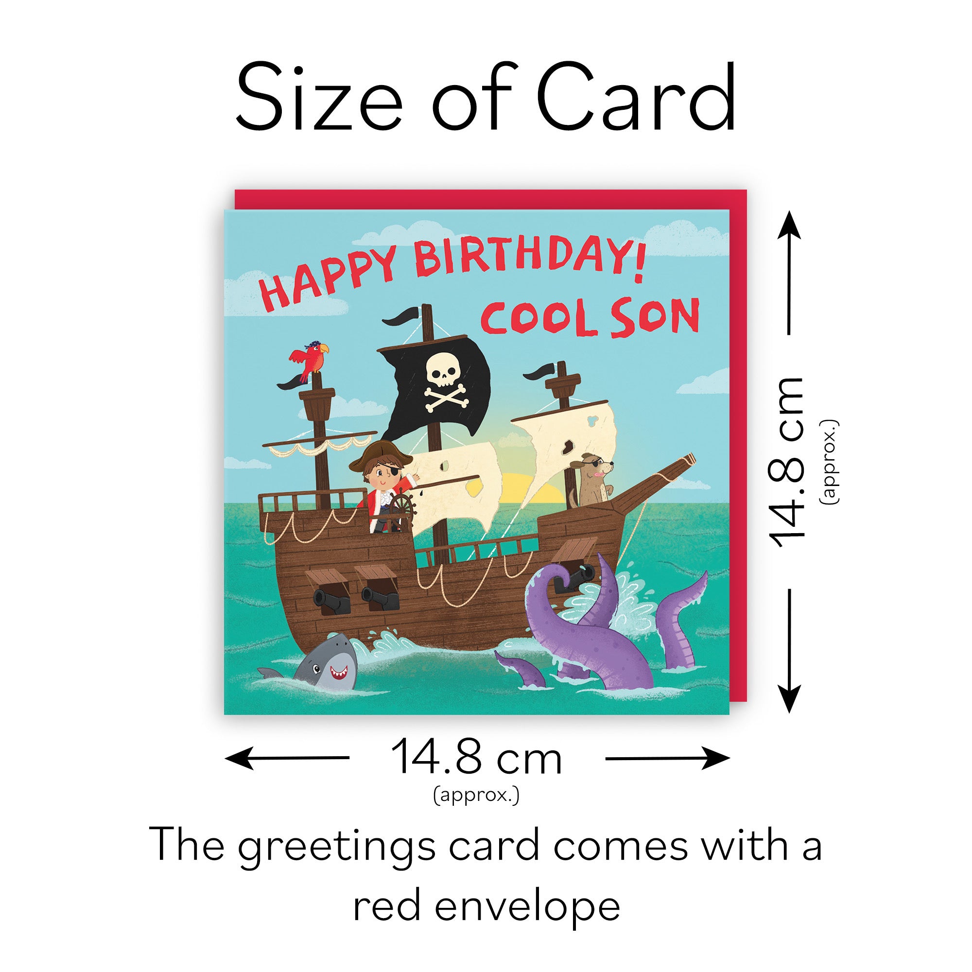 Son Pirate Ship Kids Birthday Card Imagination - Default Title (LG02021)