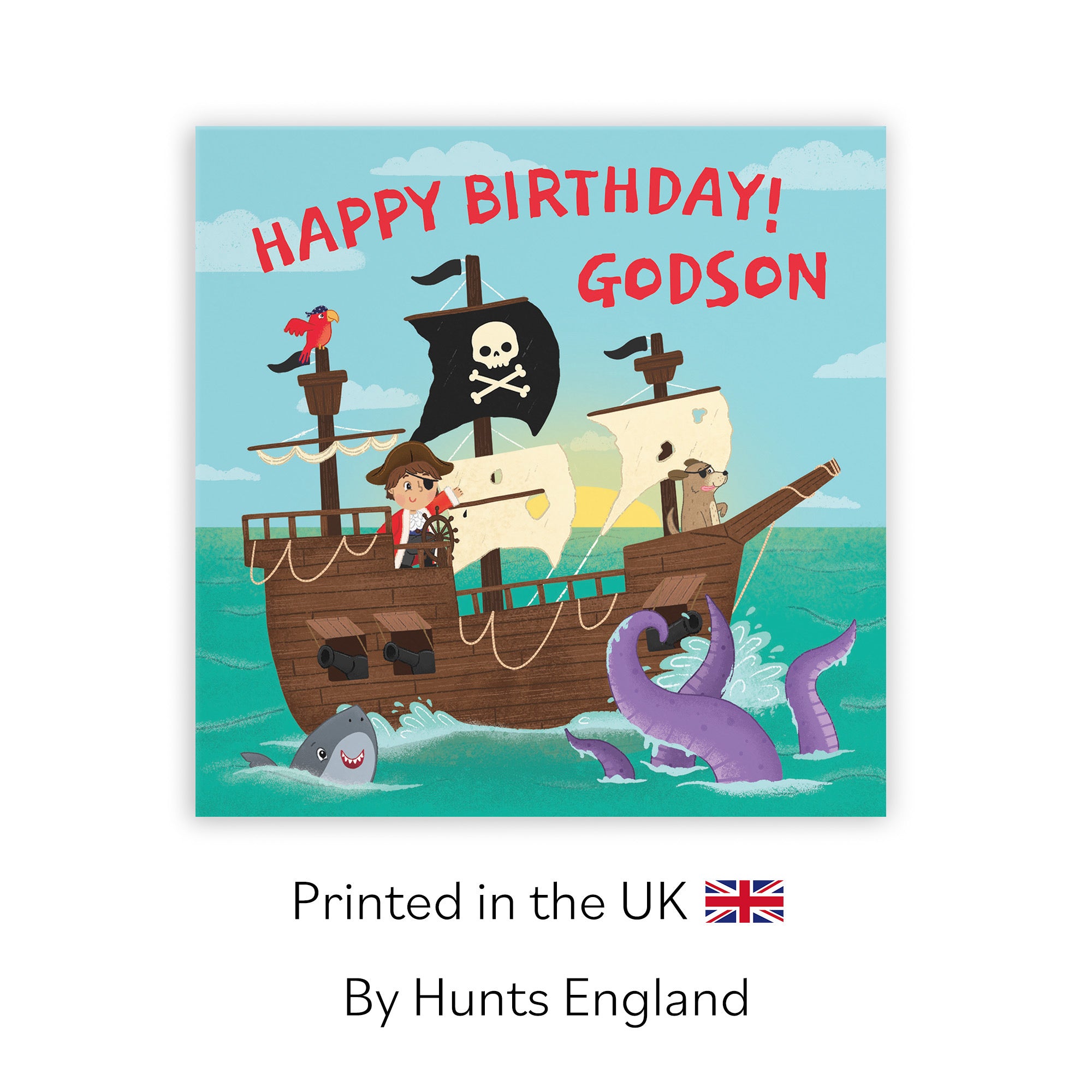 Godson Pirate Ship Kids Birthday Card Imagination - Default Title (LG02022)