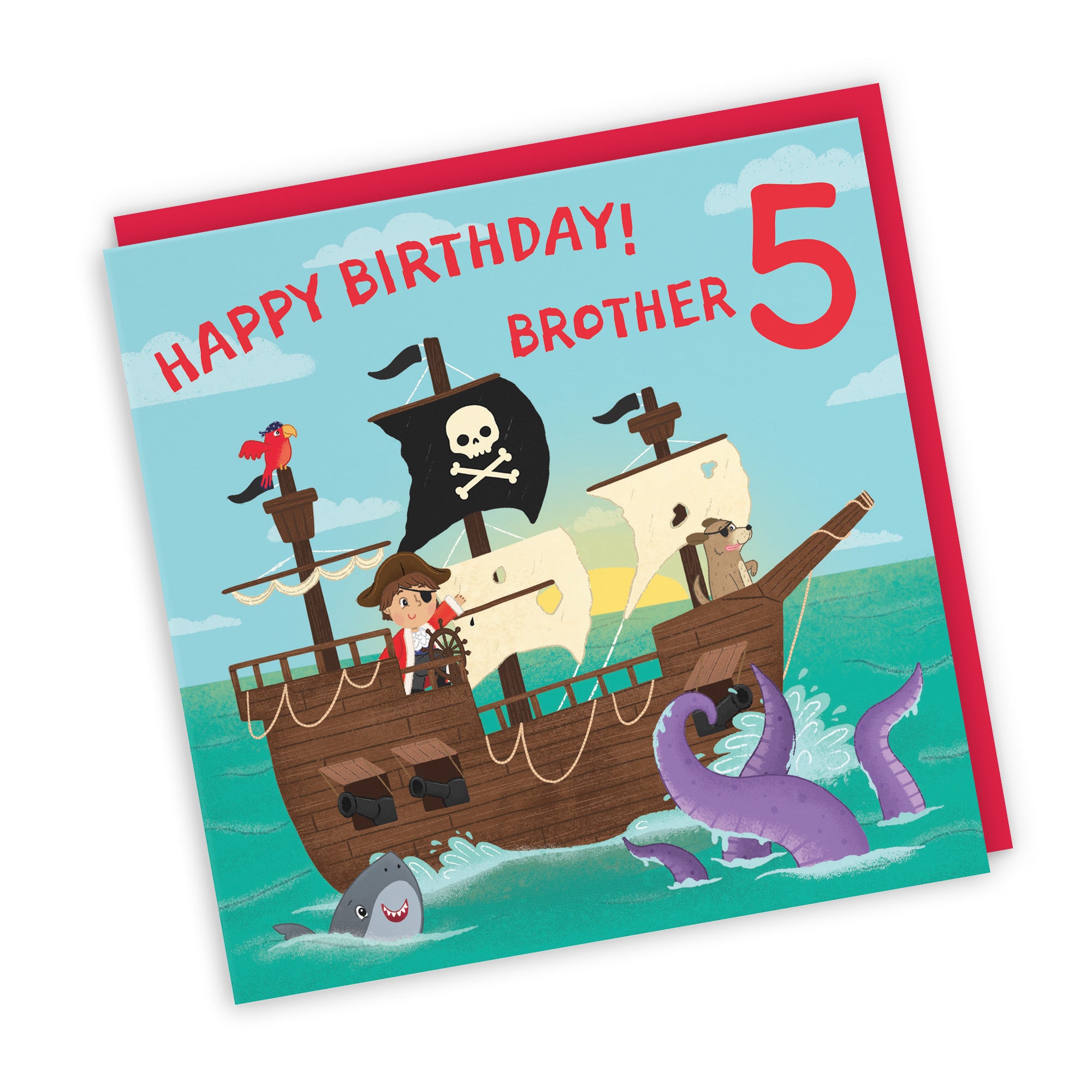 5th Brother Pirate Ship Birthday Card Imagination - Default Title (LG02025)