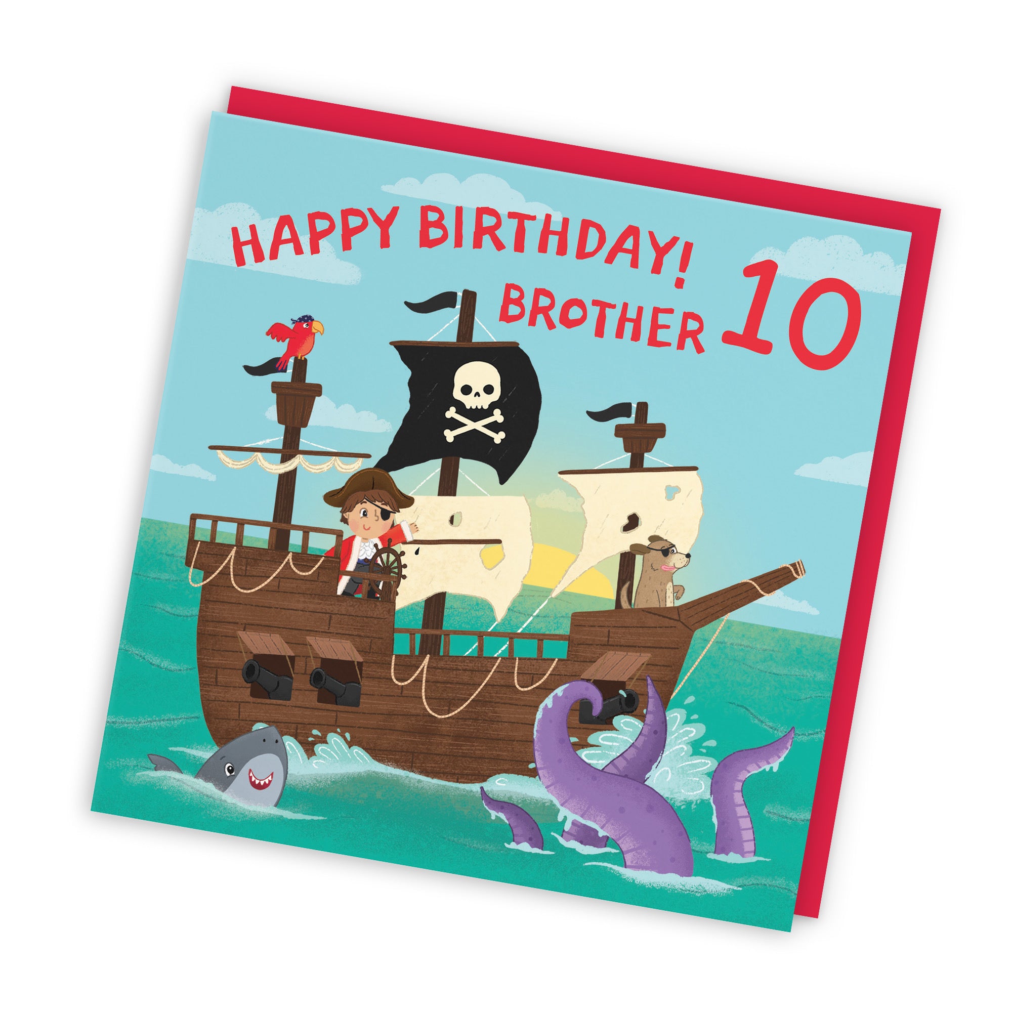 10th Brother Pirate Ship Birthday Card Imagination - Default Title (LG02026)