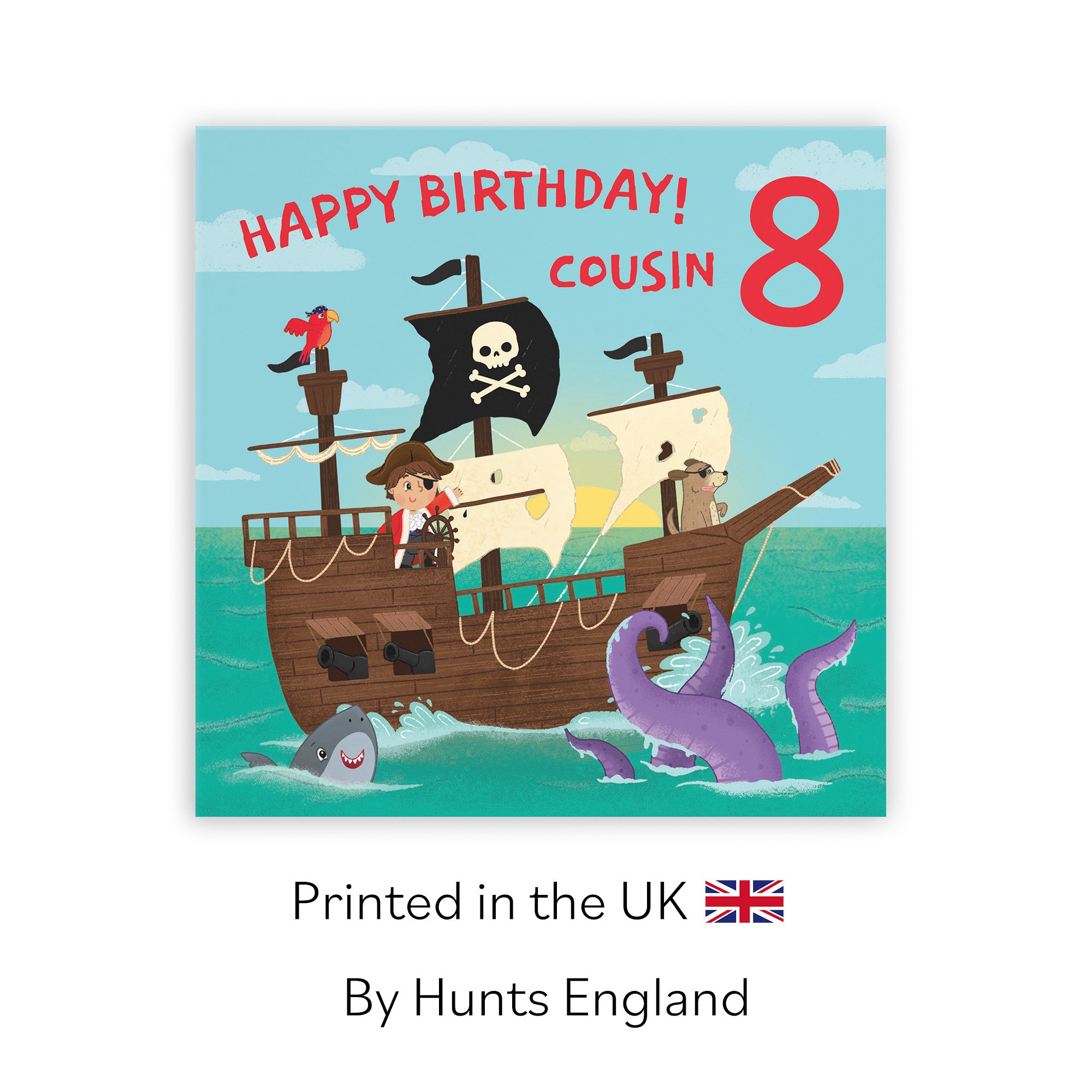 8th Cousin Pirate Ship Birthday Card Imagination - Default Title (LG02028)