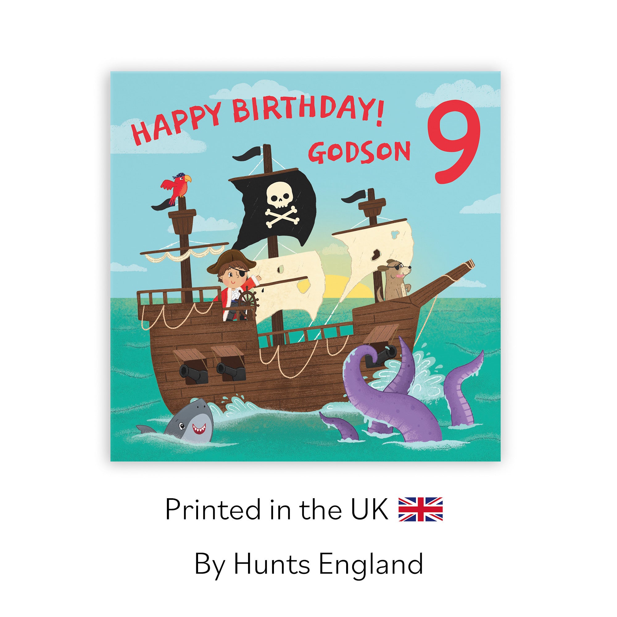 9th Godson Pirate Ship Birthday Card Imagination - Default Title (LG02030)
