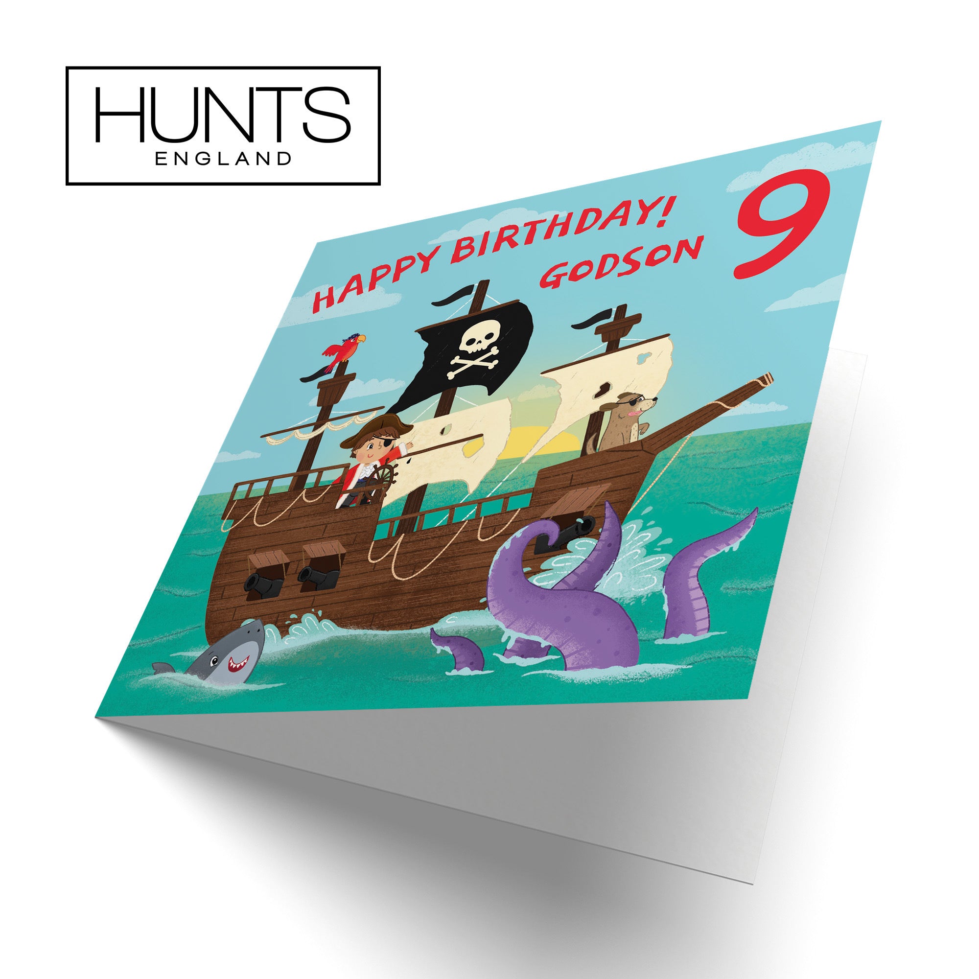 9th Godson Pirate Ship Birthday Card Imagination - Default Title (LG02030)