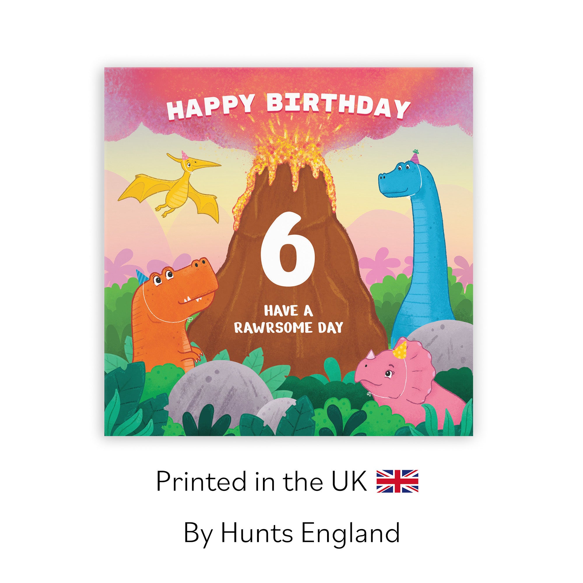 6th Dinosaur Birthday Card Volcano Imagination - Default Title (LG02036)