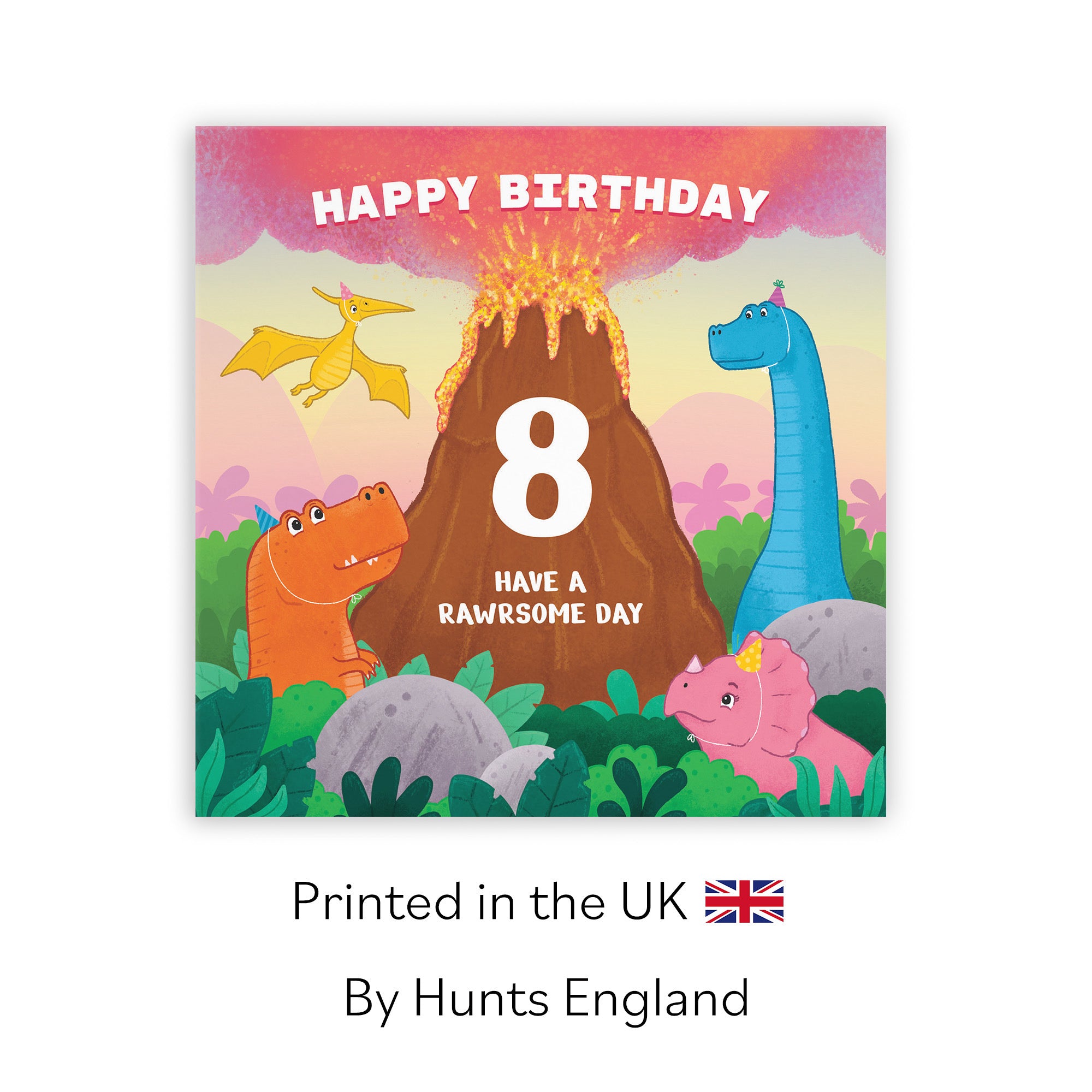 8th Dinosaur Birthday Card Volcano Imagination - Default Title (LG02038)
