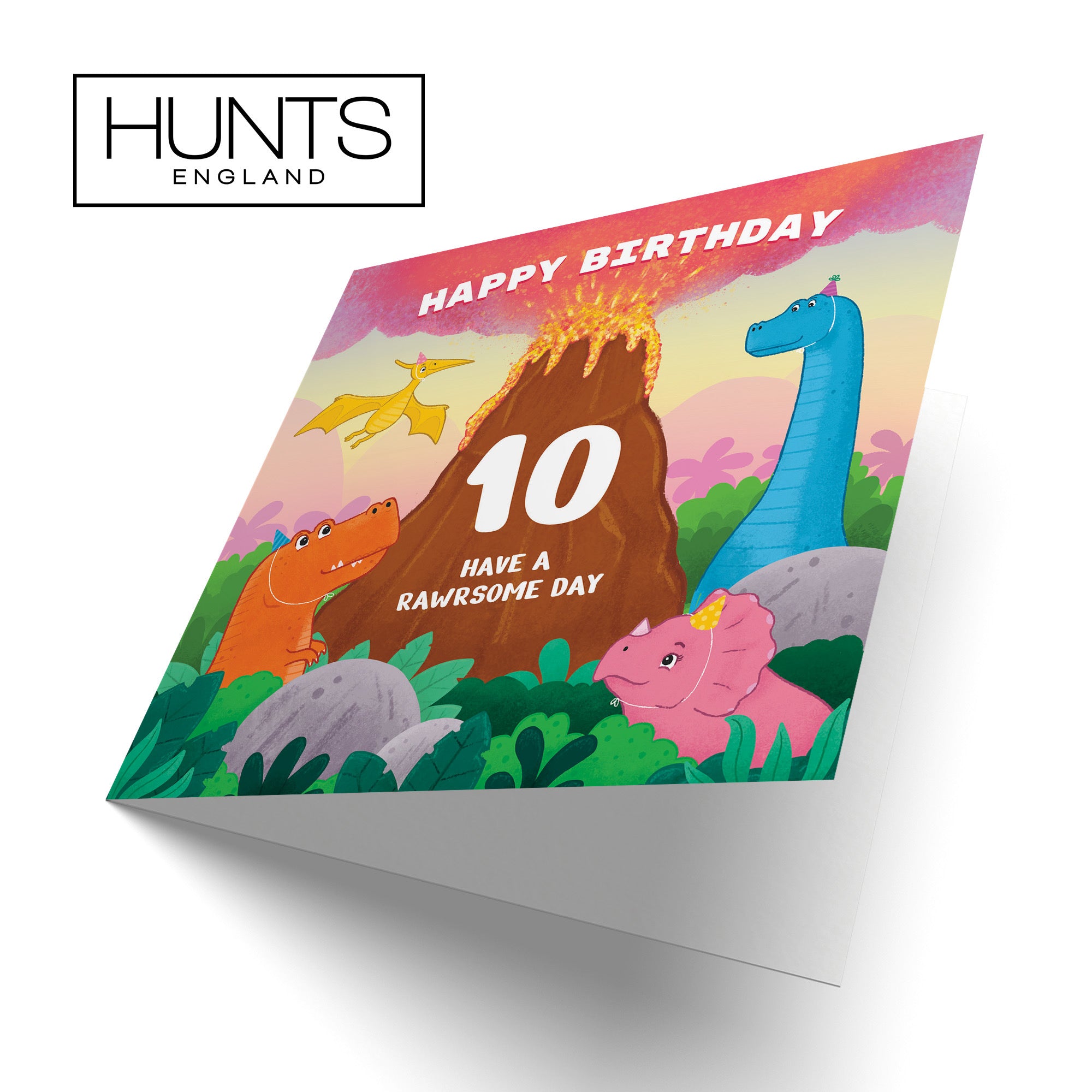 10th Dinosaur Birthday Card Volcano Imagination - Default Title (LG02040)