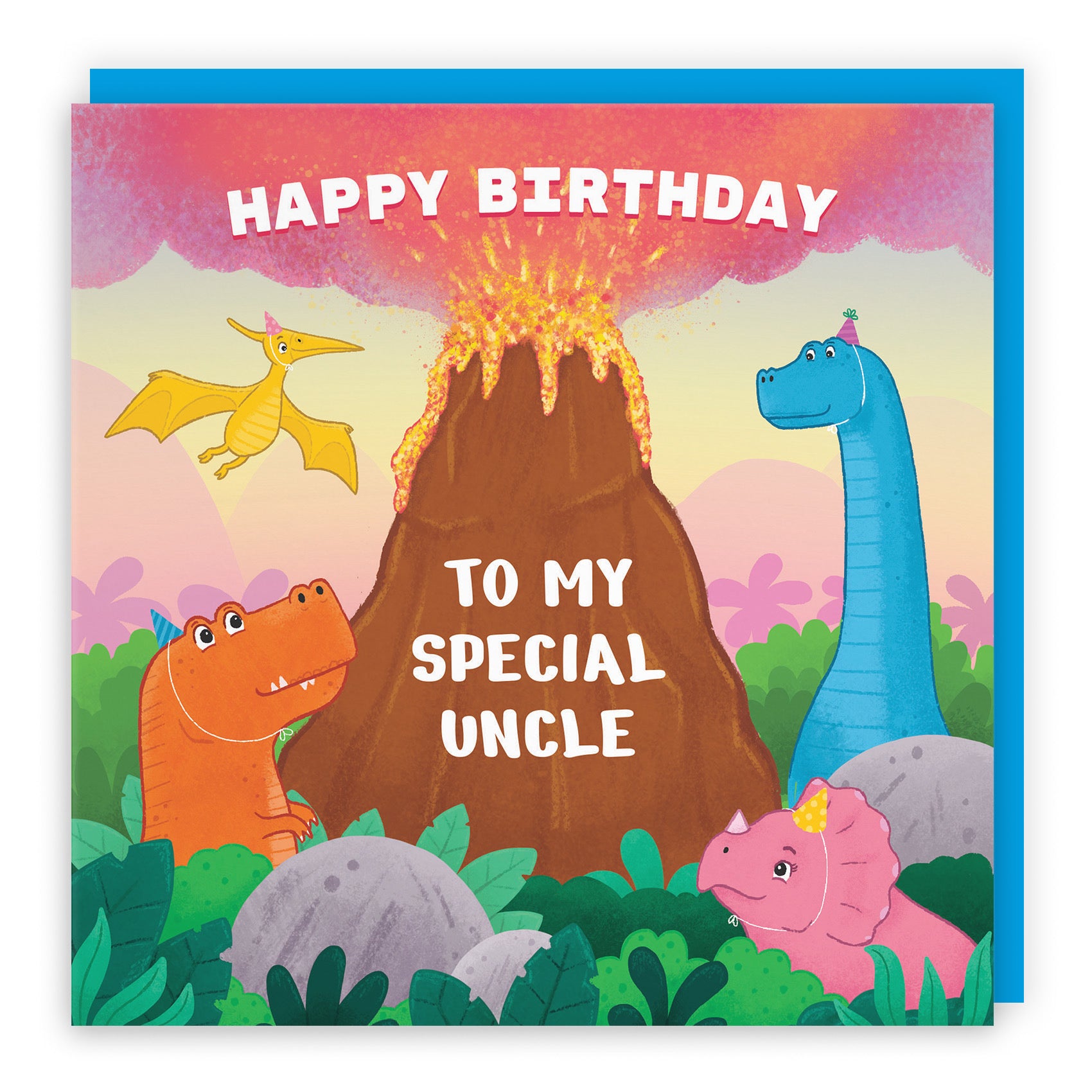 Uncle Dinosaur Birthday Card Volcano Imagination - Default Title (LG02046)