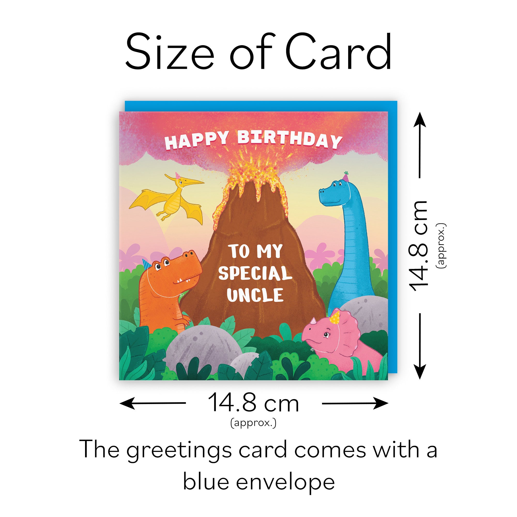 Uncle Dinosaur Birthday Card Volcano Imagination - Default Title (LG02046)