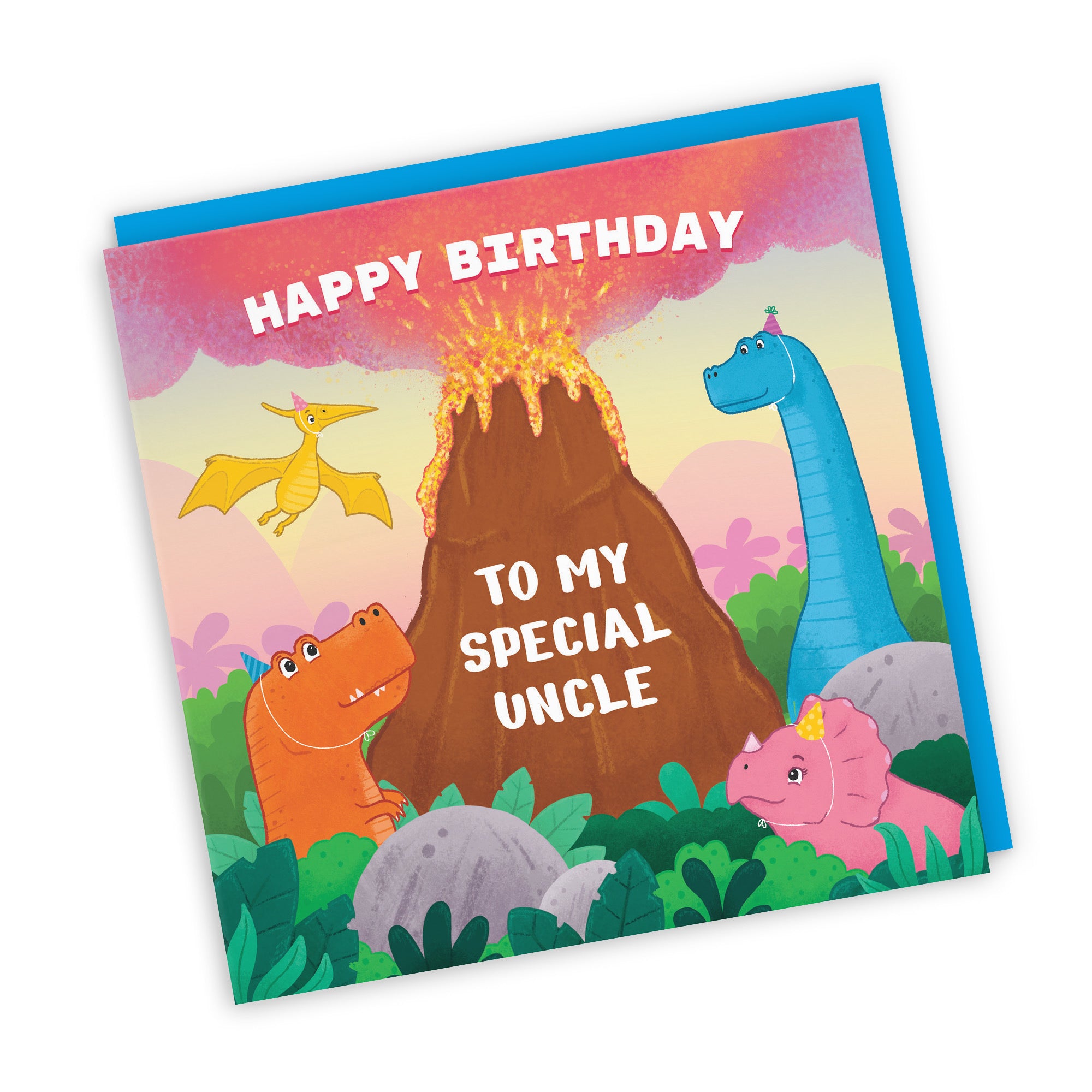 Uncle Dinosaur Birthday Card Volcano Imagination - Default Title (LG02046)