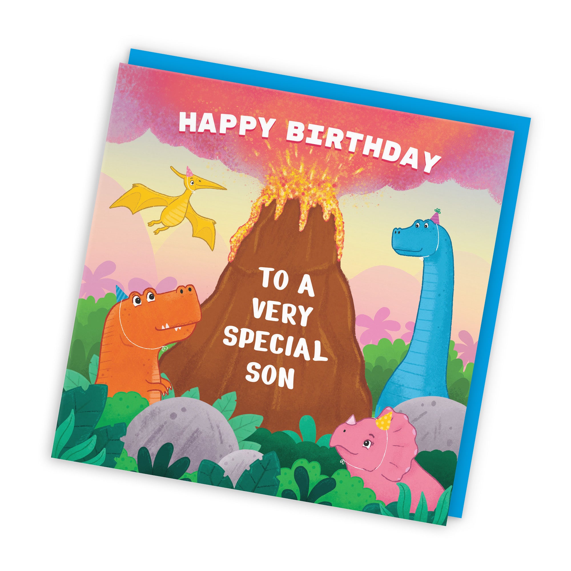 Son Dinosaur Children's Birthday Card Volcano Imagination - Default Title (LG02052)
