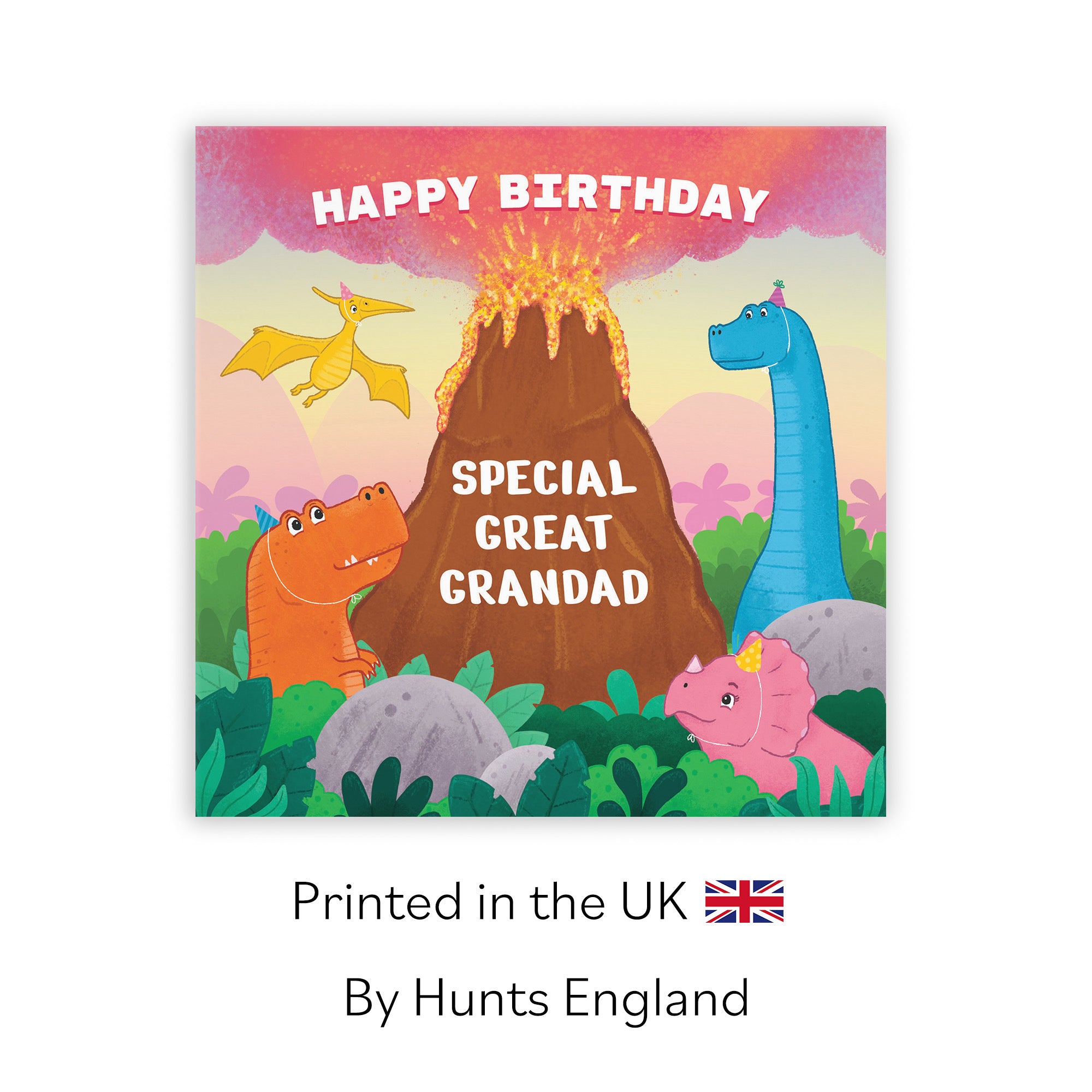 Great Grandad Dinosaur Birthday Card Volcano Imagination - Default Title (LG02059)