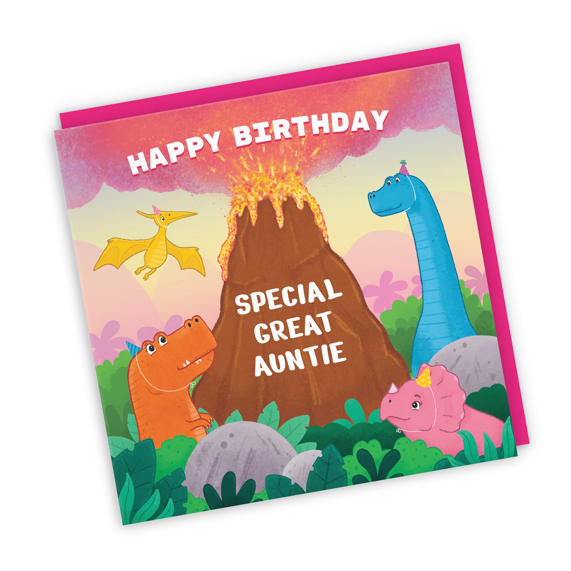 Great Auntie Dinosaur Birthday Card Volcano Imagination - Default Title (LG02060)