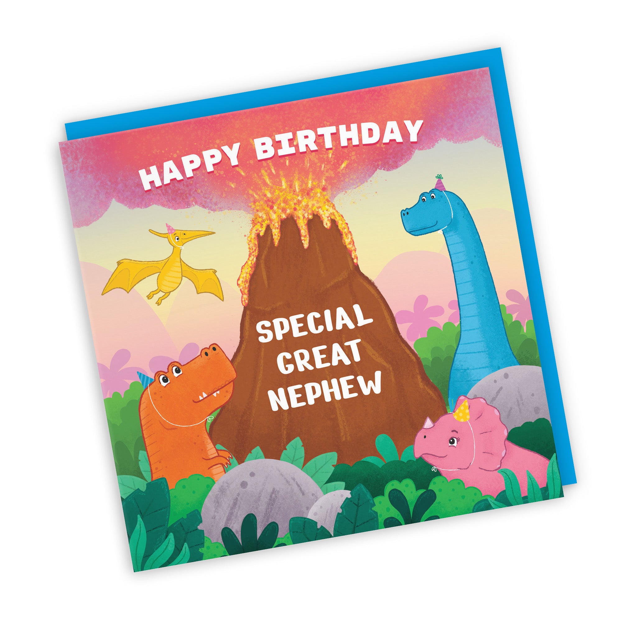 Great Nephew Dinosaur Children's Birthday Card Volcano Imagination - Default Title (LG02061)